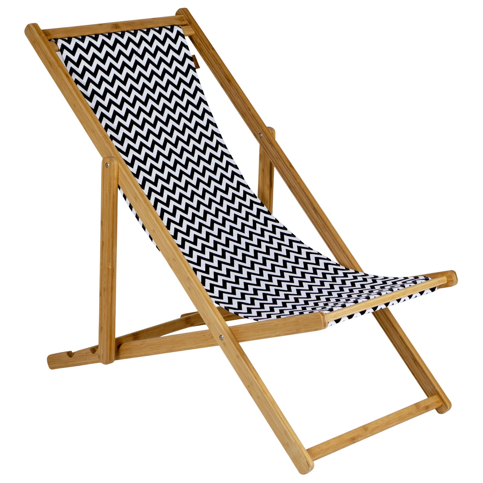 BO-CAMP Holz Strand Liege Stuhl Campingstuhl Faltstuhl Sessel Retro 3 Positionen