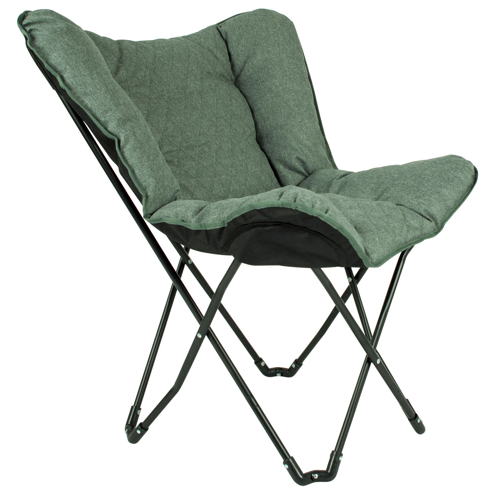BO-CAMP Butterfly Chair Himrod Camping Garden Lounge Chair Armchair Folding Chair
