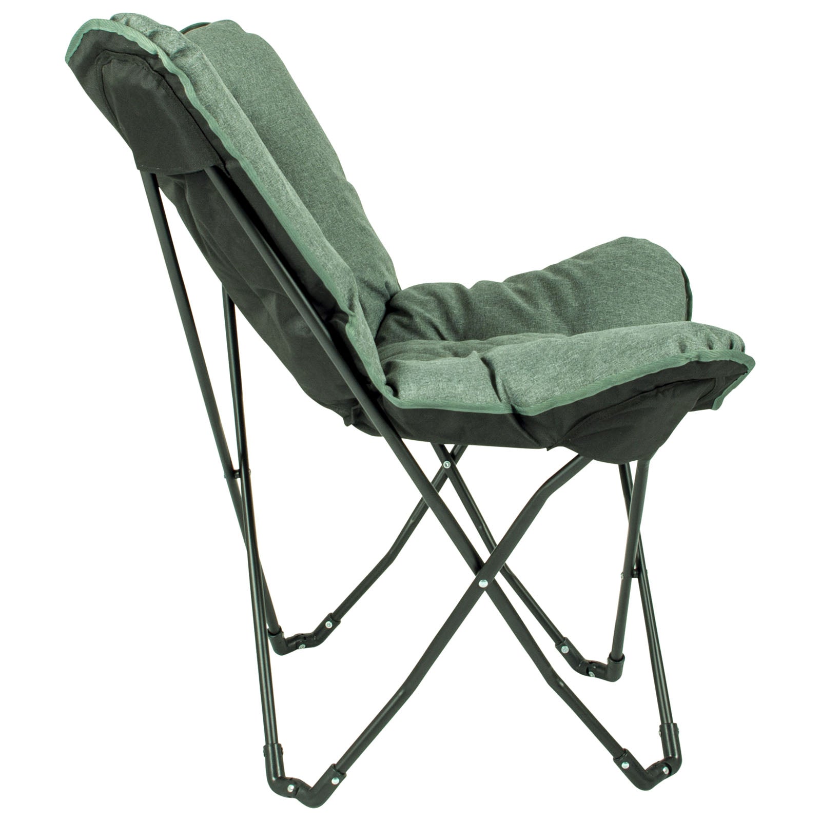 BO-CAMP Butterfly Chair Himrod Camping Garden Lounge Chair Armchair Folding Chair