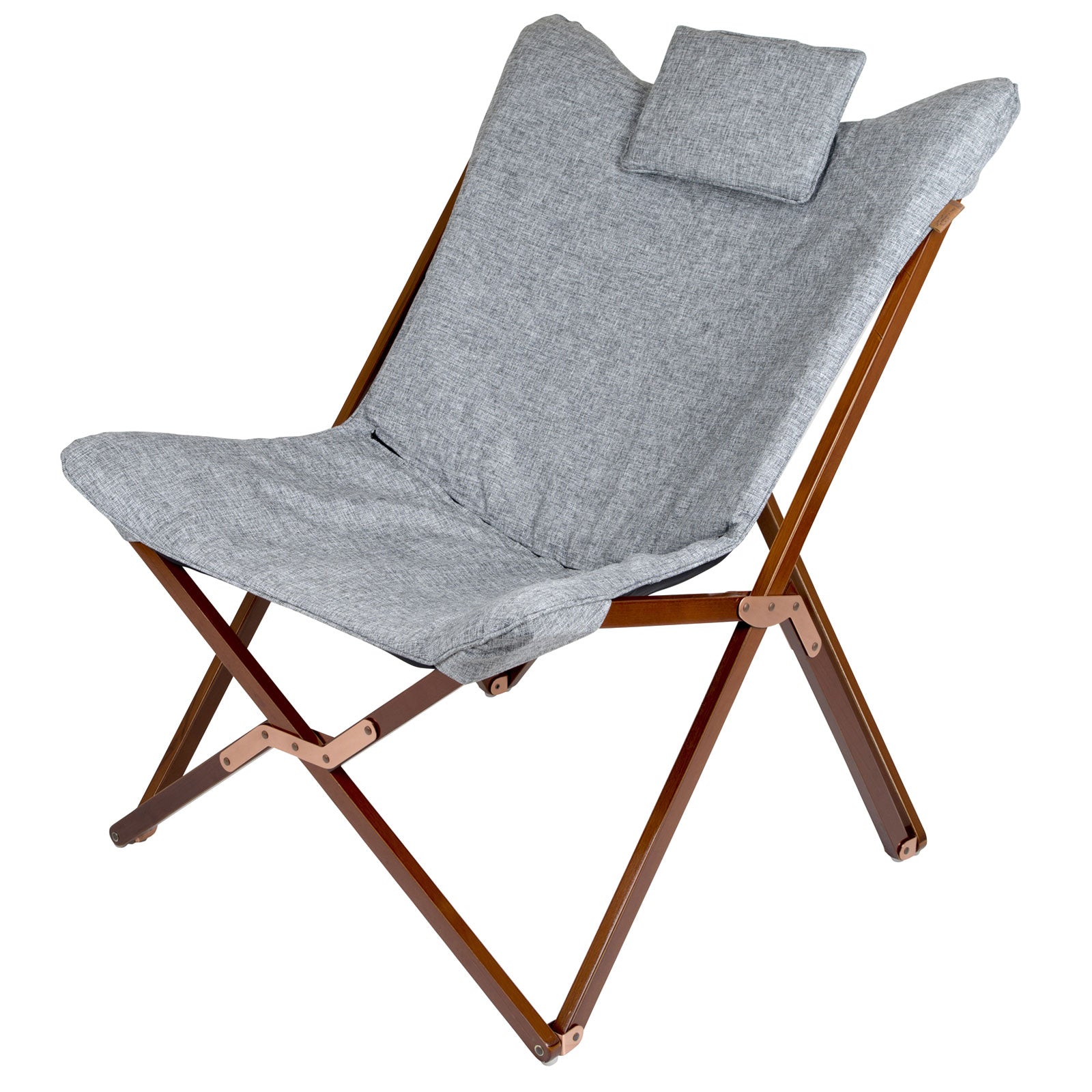 Chaise de camping pliante BO-CAMP Bloomsbury, fauteuil de jardin en bois pliable, 120 kg