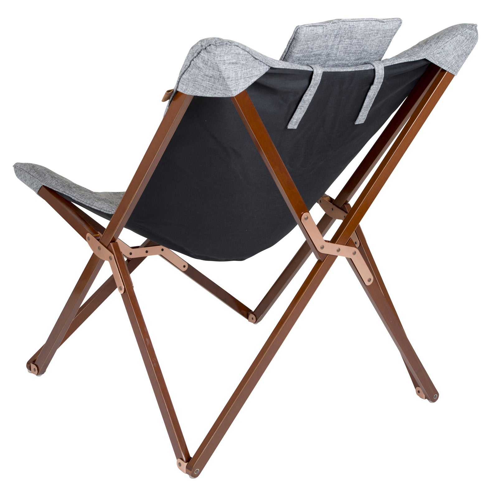 Chaise de camping pliante BO-CAMP Bloomsbury, fauteuil de jardin en bois pliable, 120 kg