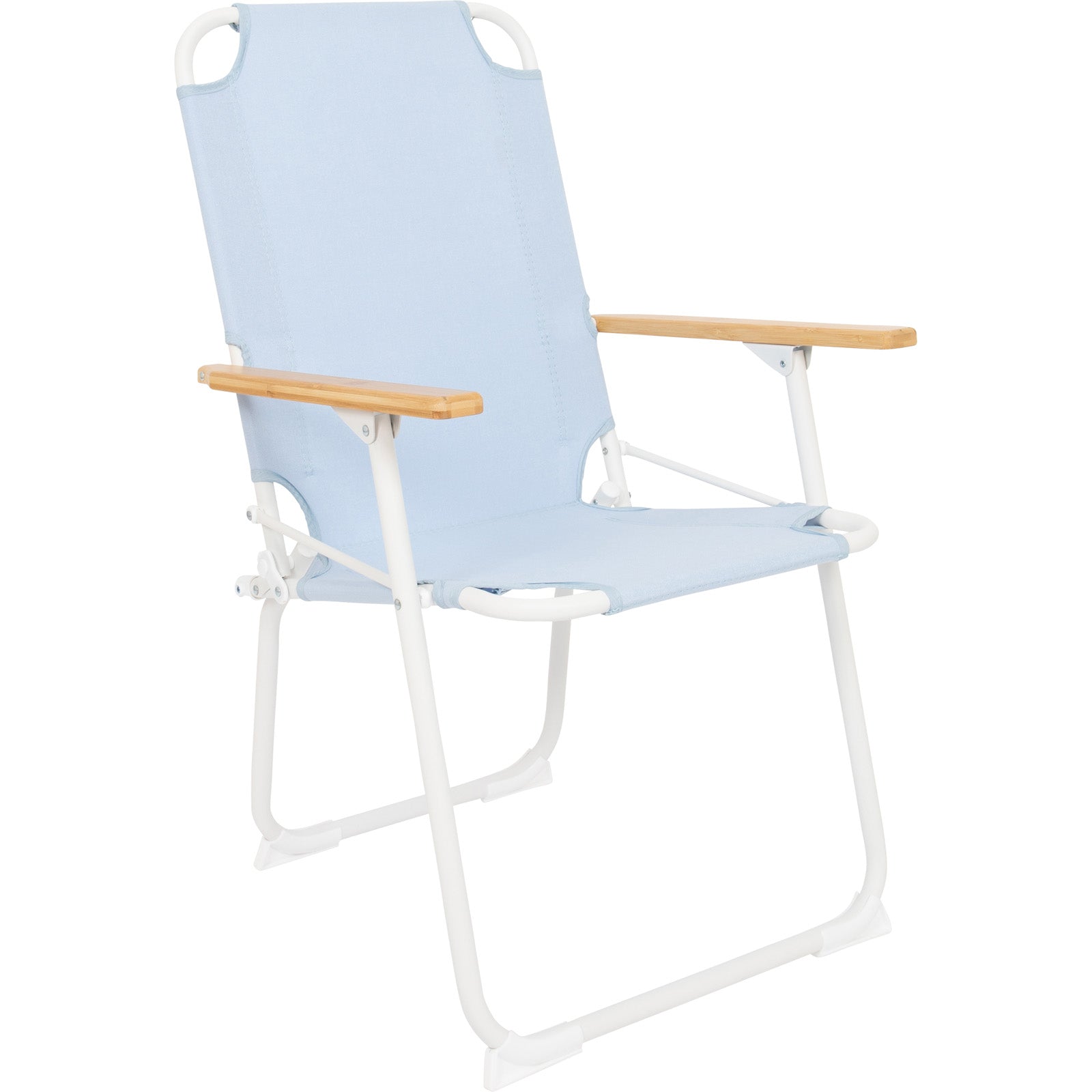 Chaise de camping pliante BO-CAMP Mosset M, aluminium et bois, 100 kg
