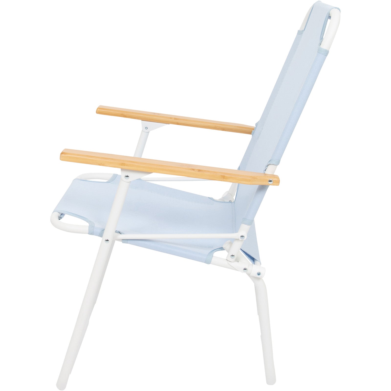 Chaise de camping pliante BO-CAMP Mosset M, aluminium et bois, 100 kg