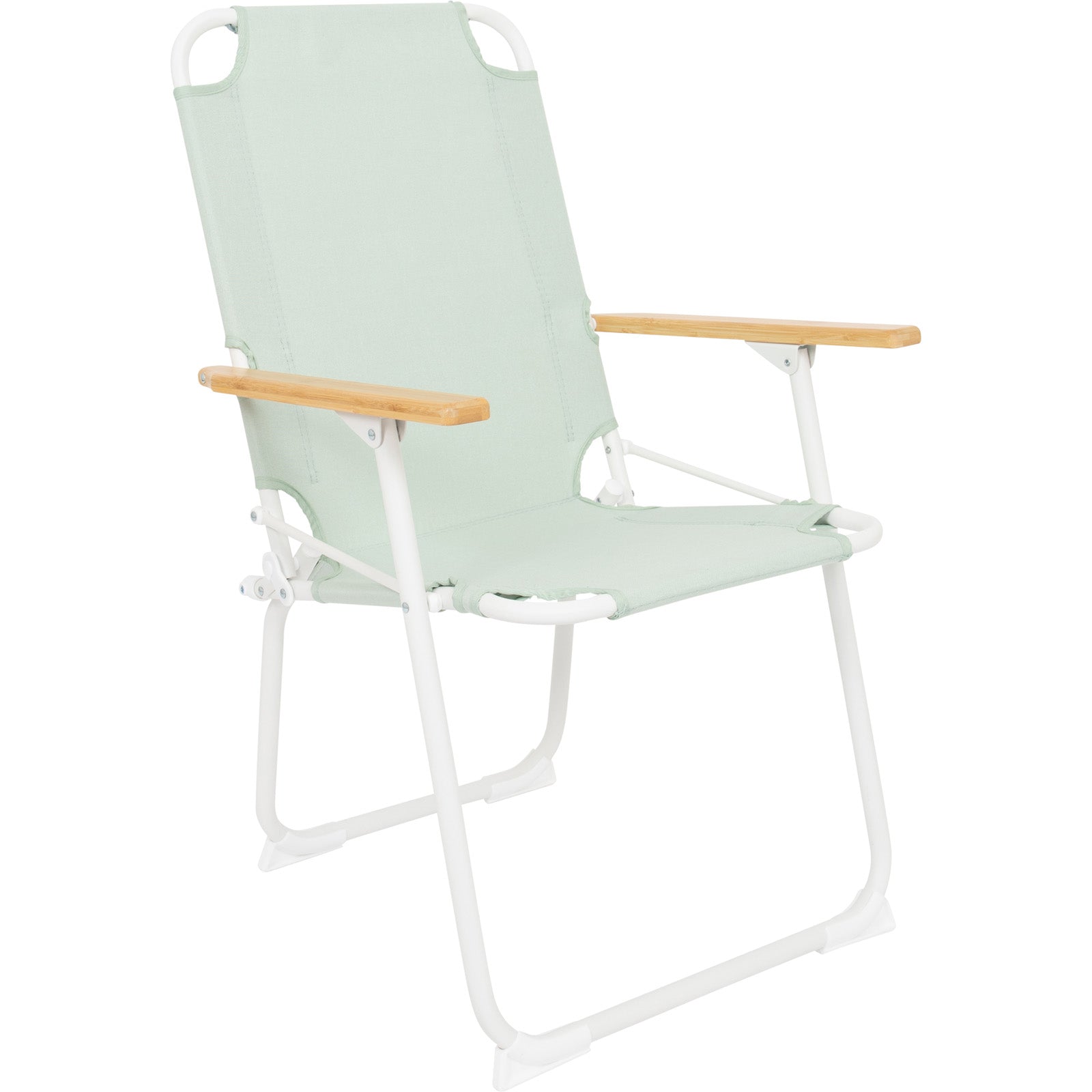 Chaise de camping pliante BO-CAMP Mosset M, aluminium et bois, 100 kg