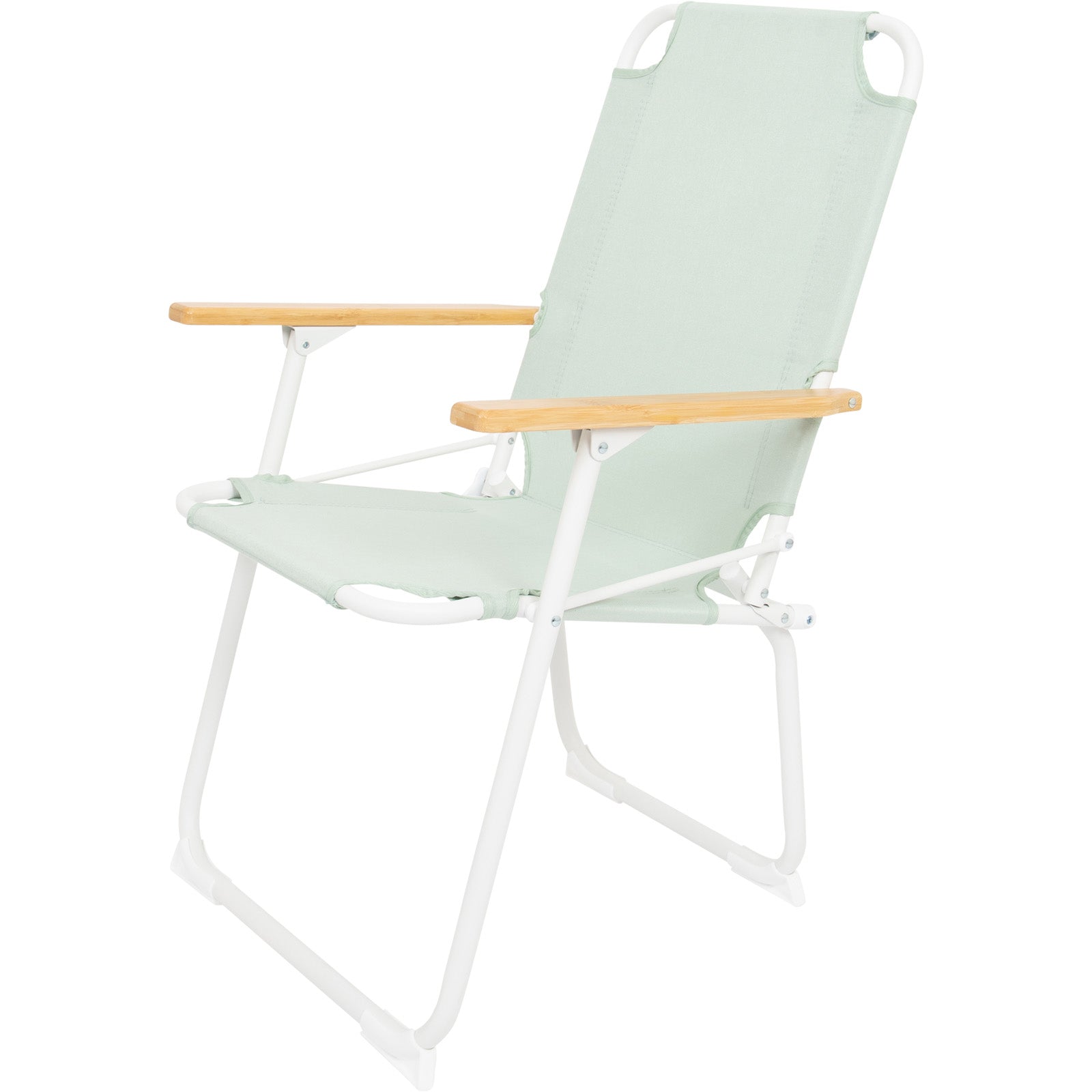 Chaise de camping pliante BO-CAMP Mosset M, aluminium et bois, 100 kg