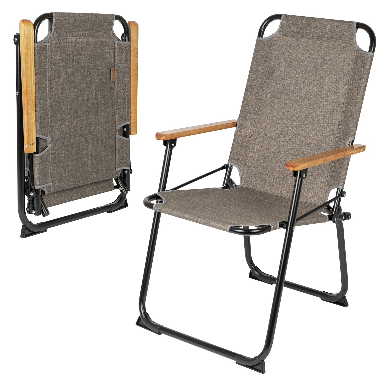 BO-CAMP Brixton Folding Chair - Camping Chair Fishing Folding Chair Aluminium Foldable 100 kg