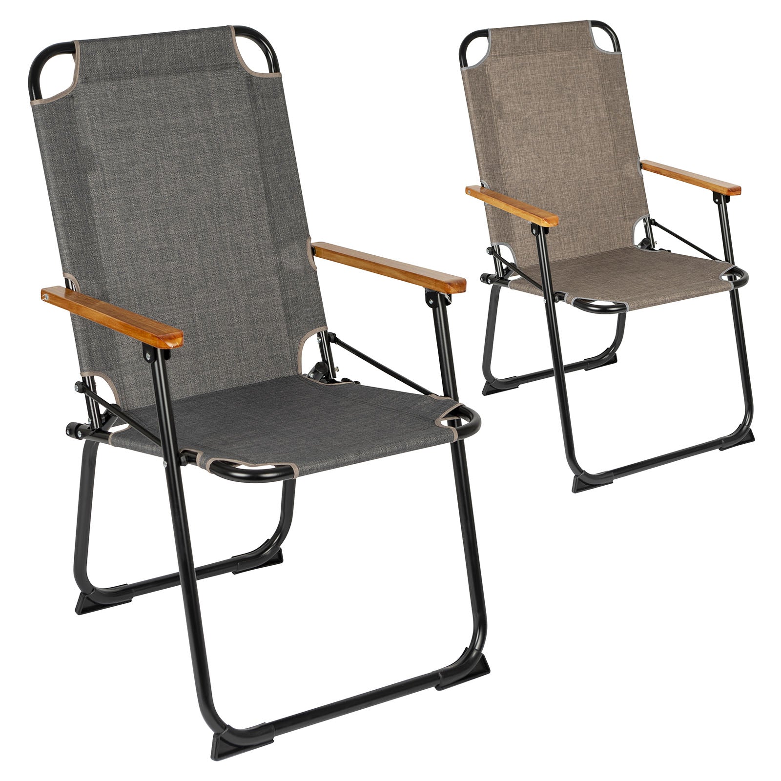 BO-CAMP Brixton Folding Chair - Camping Chair Fishing Folding Chair Aluminium Foldable 100 kg