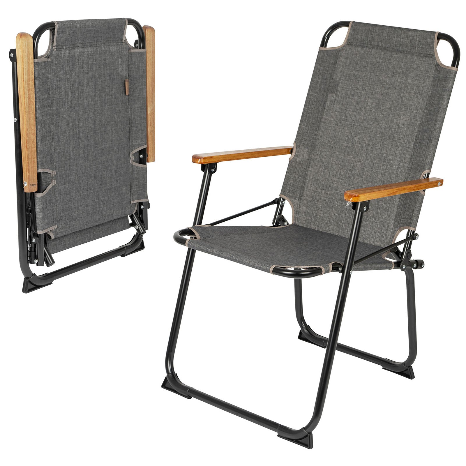 BO-CAMP Brixton Folding Chair - Camping Chair Fishing Folding Chair Aluminium Foldable 100 kg