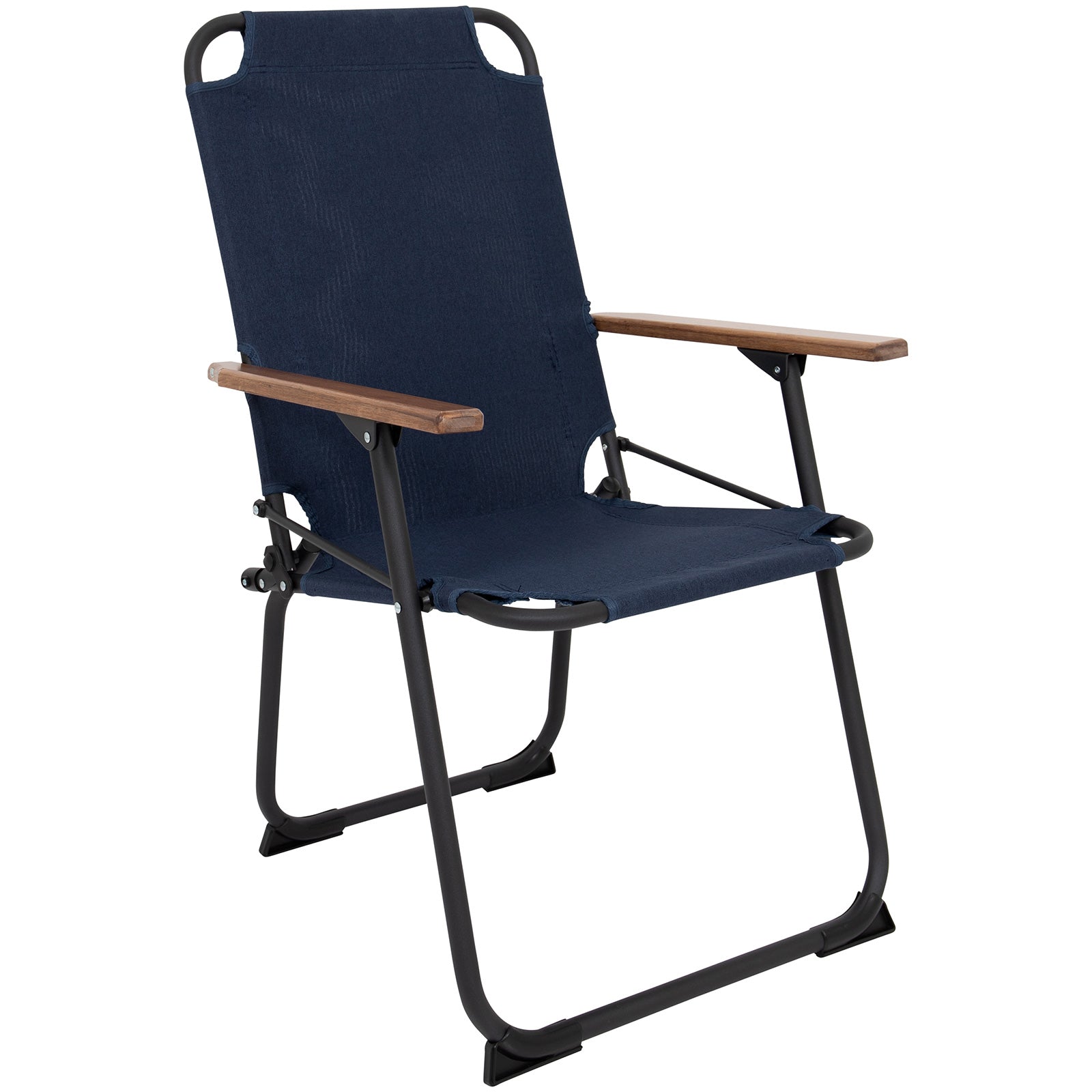 BO-CAMP Camping Chair Bushwick Garden Folding Chair Folding Chair Foldable Aluminium Wood 100kg
