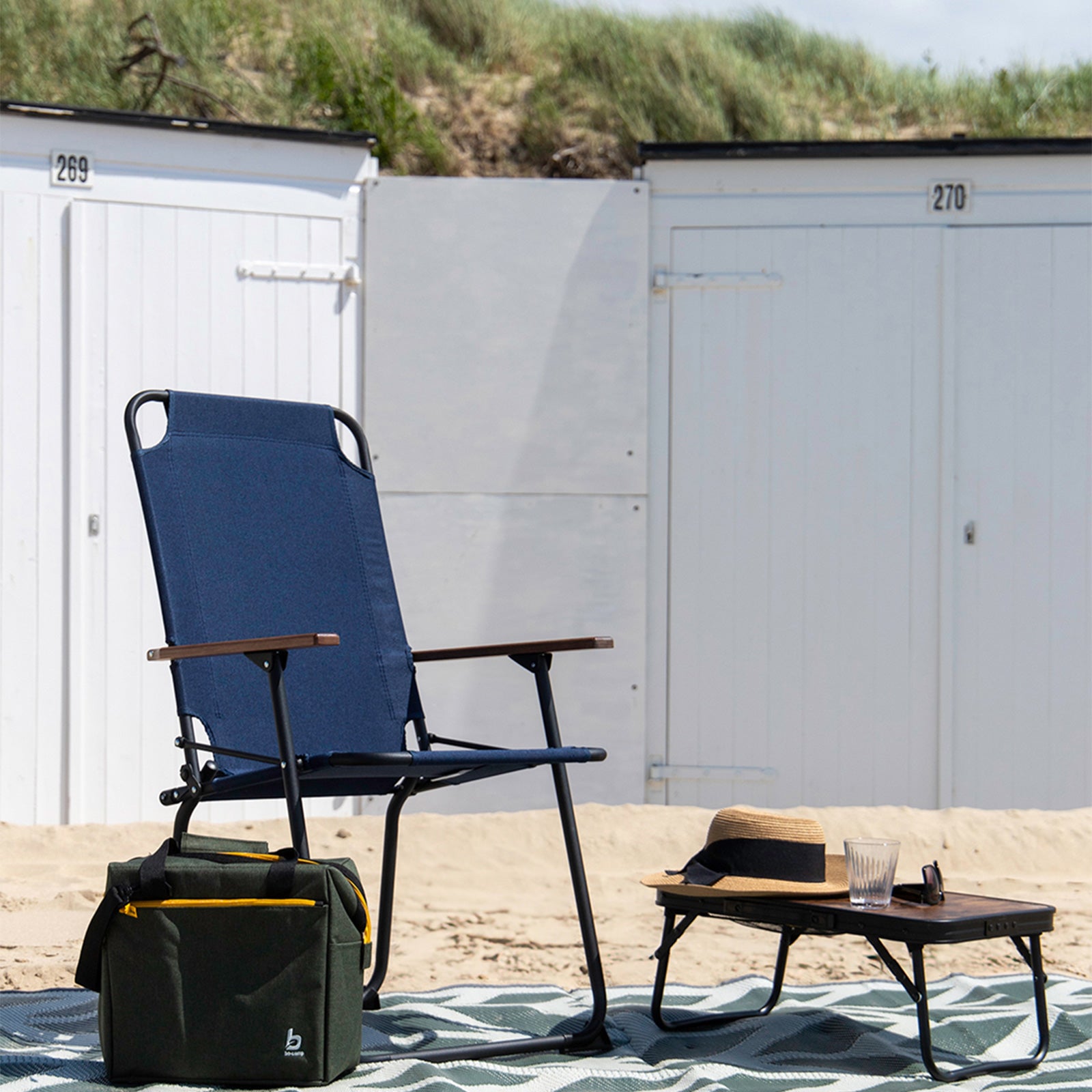 BO-CAMP Camping Chair Bushwick Garden Folding Chair Folding Chair Foldable Aluminium Wood 100kg