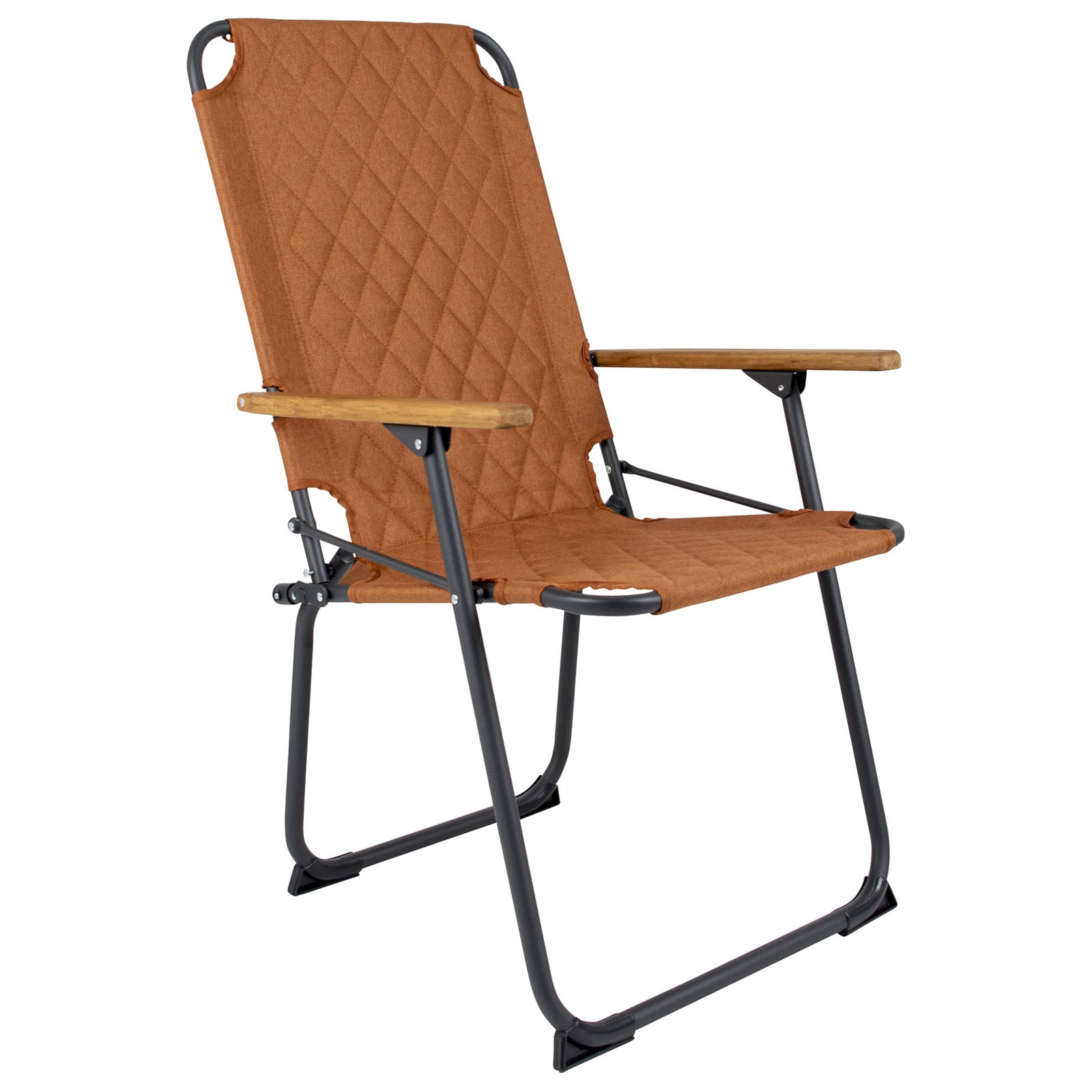 BO-CAMP kampeerstoel Jefferson tuinstoel klapstoel opvouwbare stoel aluminium hout 100 kg