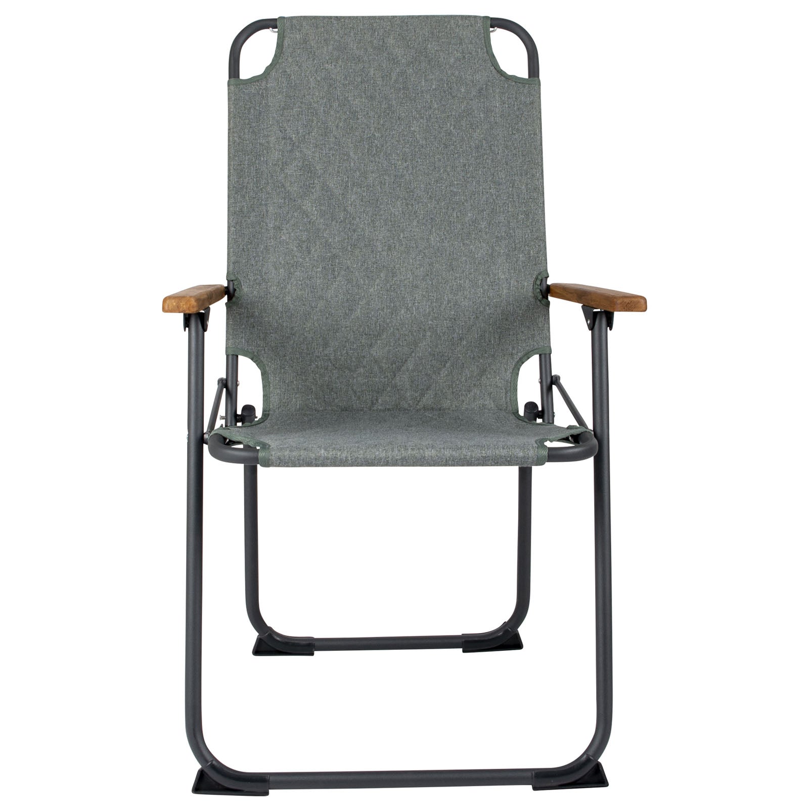 BO-CAMP kampeerstoel Jefferson tuinstoel klapstoel opvouwbare stoel aluminium hout 100 kg