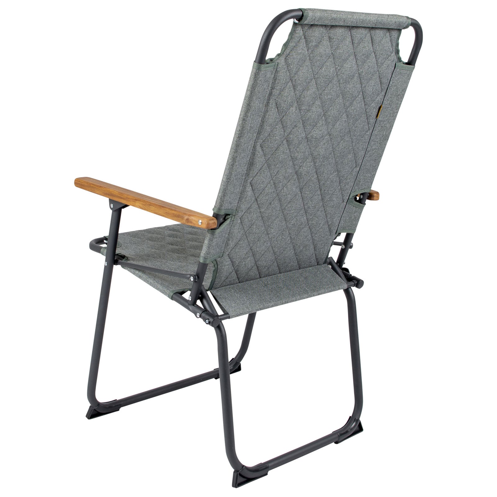BO-CAMP kampeerstoel Jefferson tuinstoel klapstoel opvouwbare stoel aluminium hout 100 kg