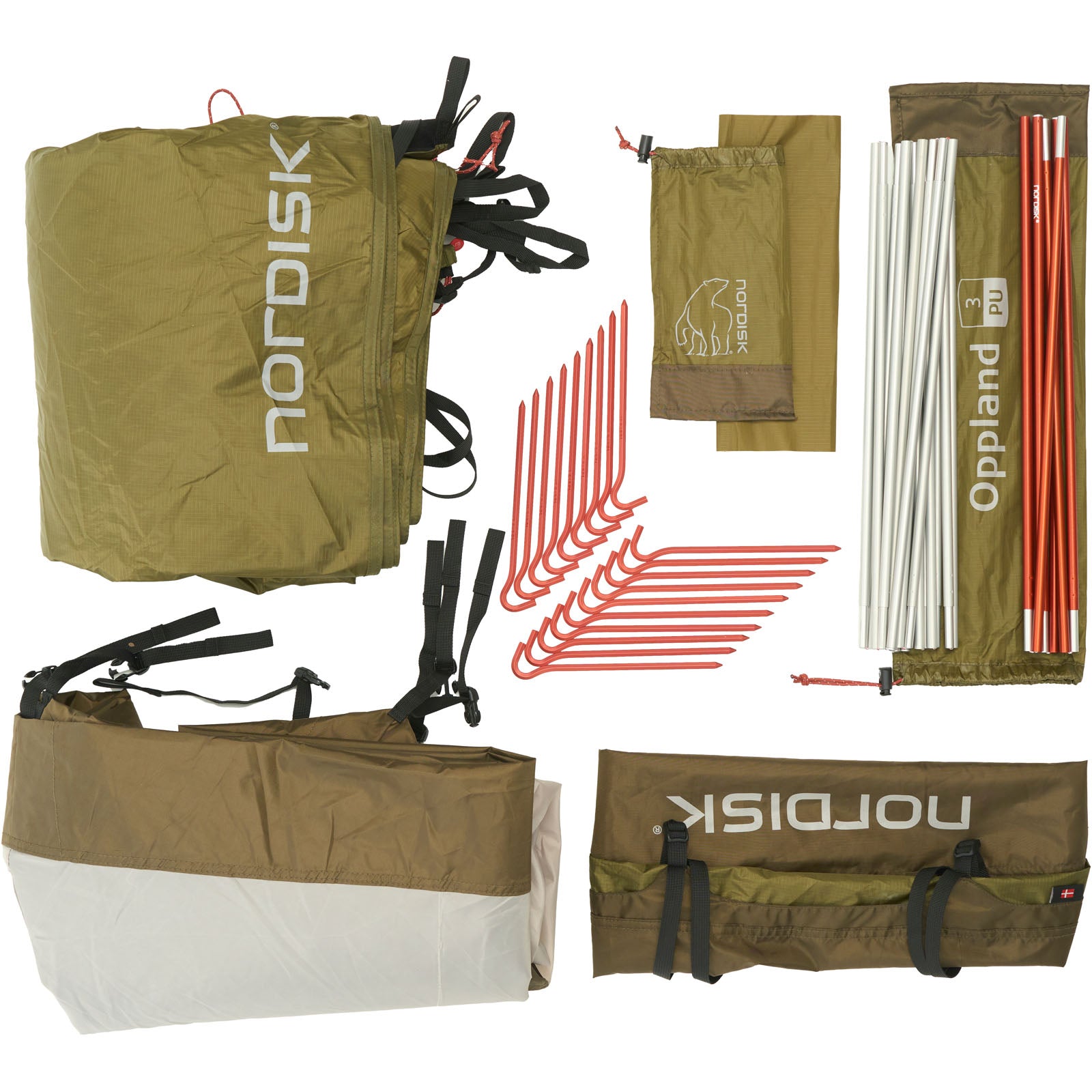 NORDISK Trekkingzelt Oppland 3 PU Personen Tunnel Zelt Camping Alu Leicht 4,6 kg