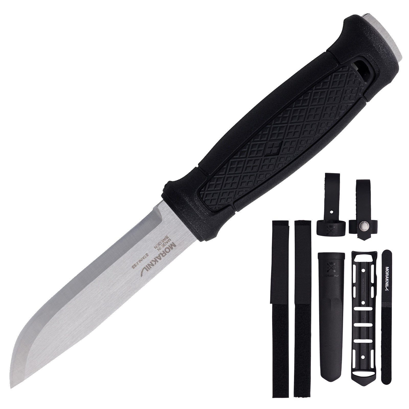 Couteau de travail MORA Garberg - couteau de chasse pleine soie, couteau de ceinture MOLLE multi-montage