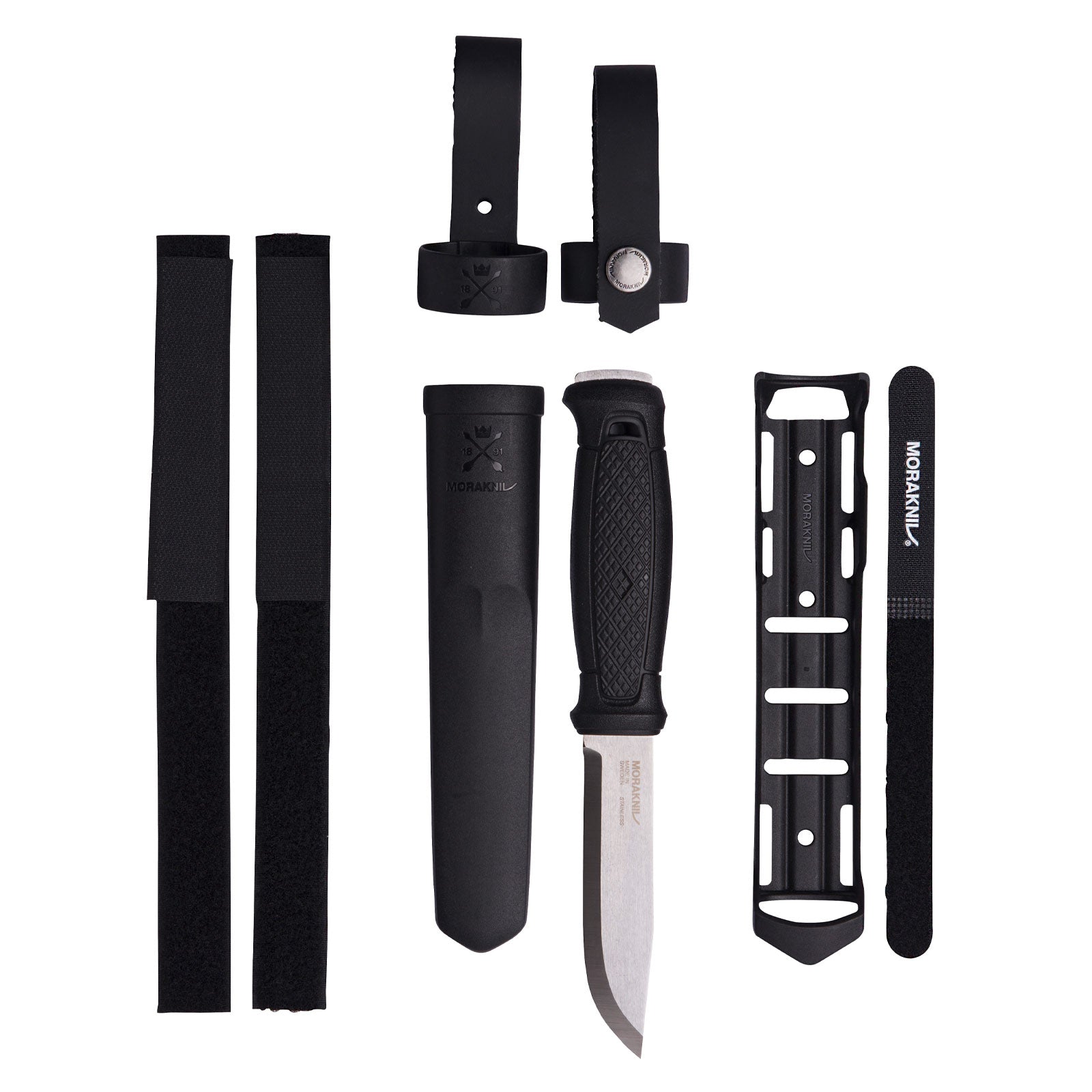 Couteau de travail MORA Garberg - couteau de chasse pleine soie, couteau de ceinture MOLLE multi-montage