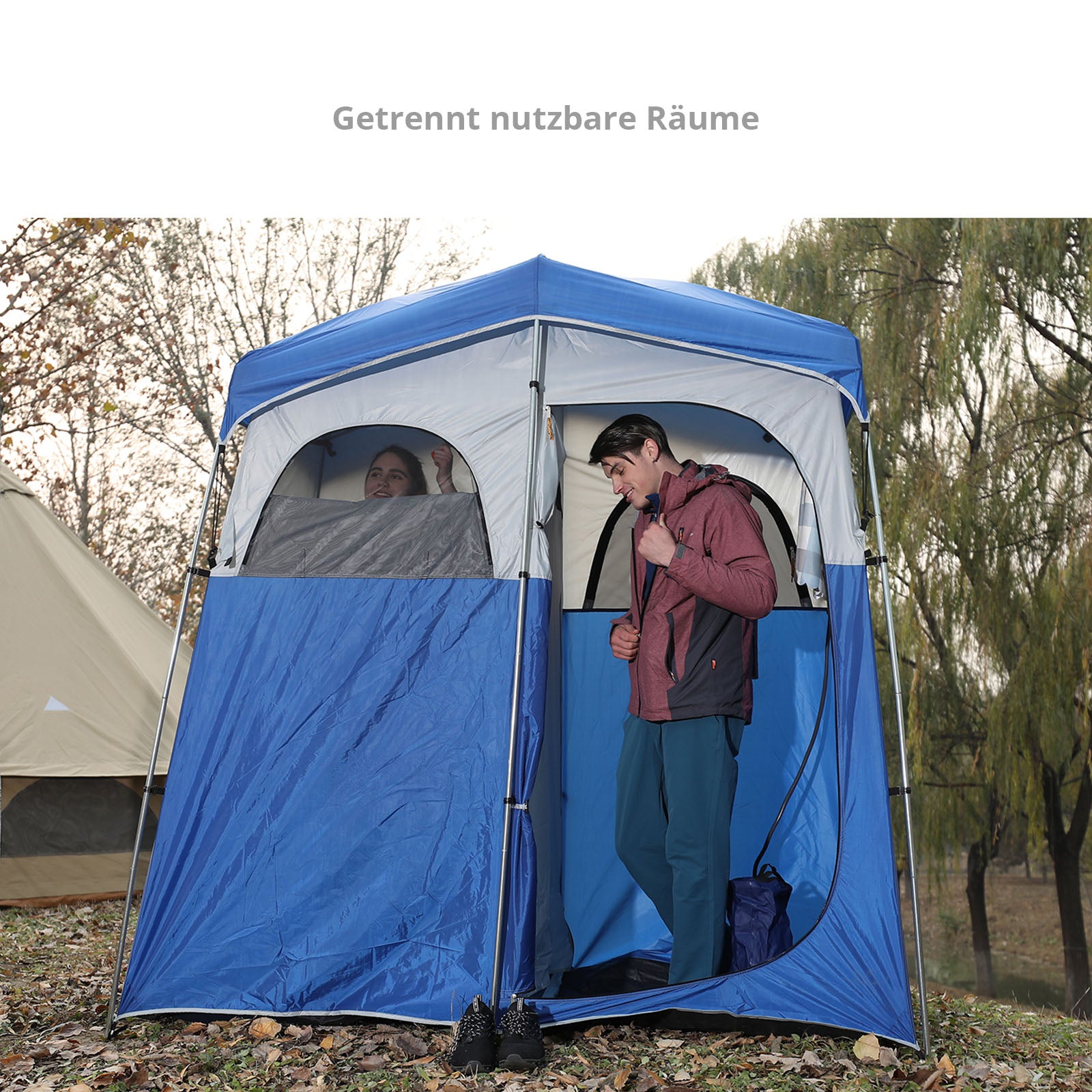 KINGCAMP Shower Tent Marasusa II Camping Changing Tent WC Toilet Tent 2 Persons