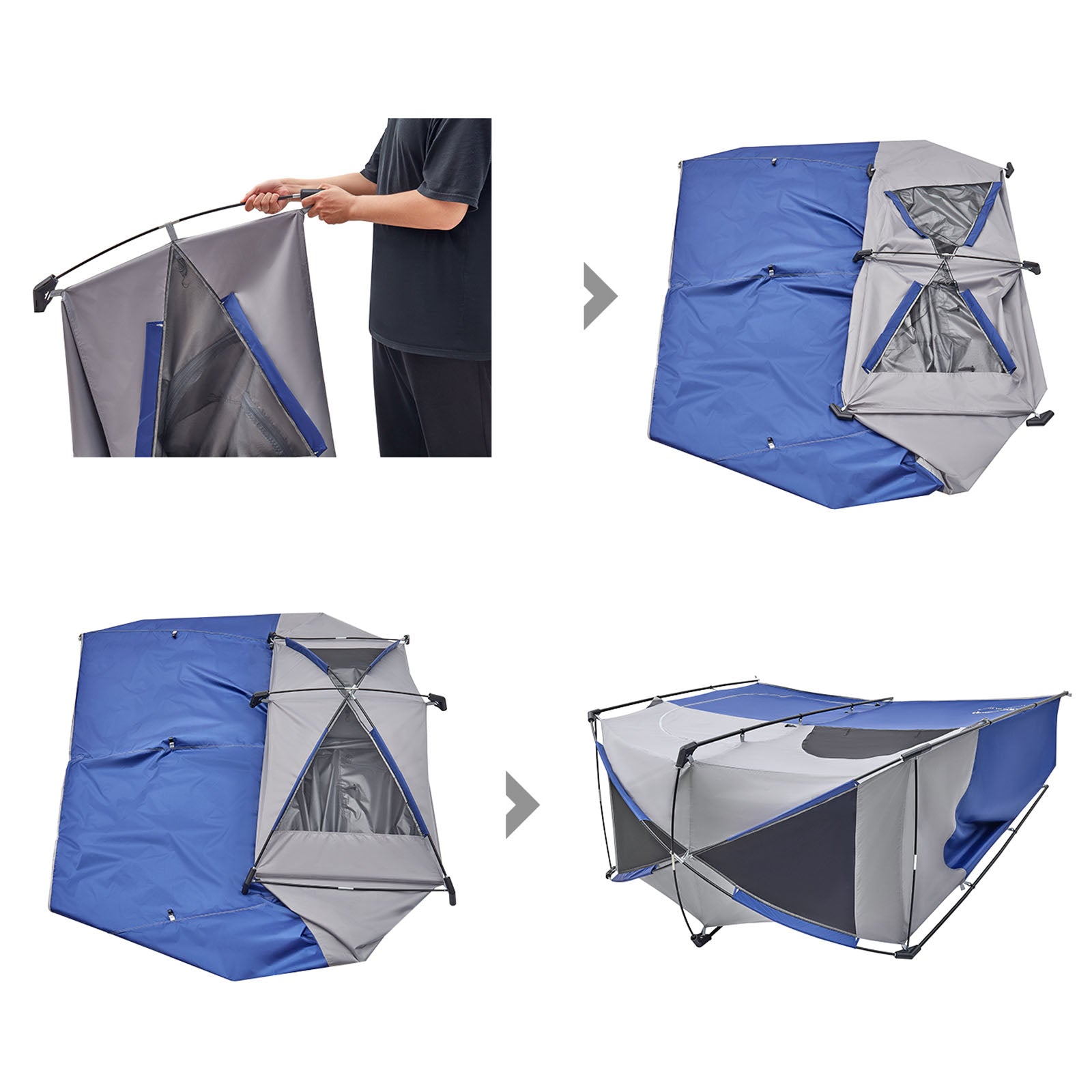 KINGCAMP Douchetent Marasusa II Camping-kleedtent WC-tent voor 2 personen
