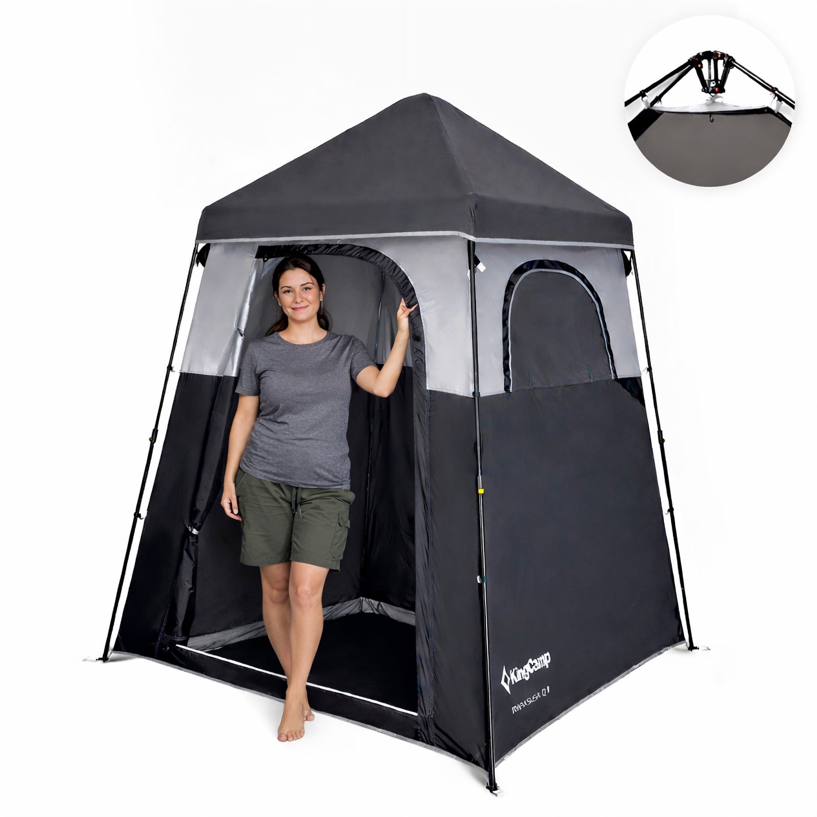 KINGCAMP Duschzelt Marasusa Q Camping Umkleidezelt WC Toiletten Zelt 2 Personen