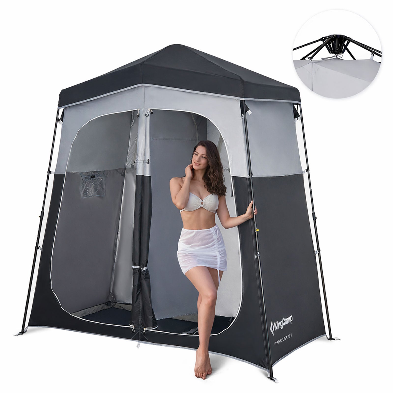 KINGCAMP Duschzelt Marasusa Q Double Camping Umkleidezelt WC Zelt 2 Personen