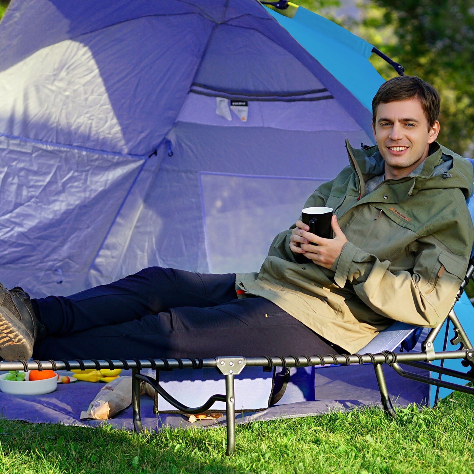 KINGCAMP Strand Muschel Avellino Sekunden Zelt XL Quick Pop Up Automatik UPF50+