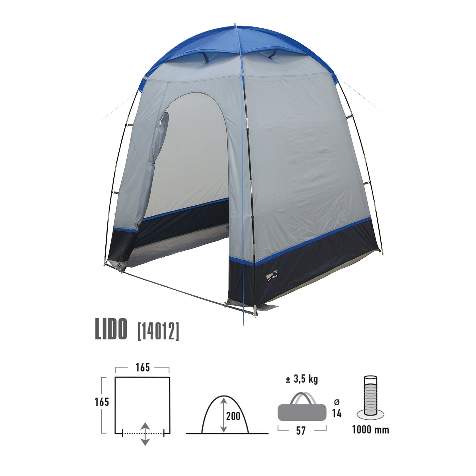 HIGH PEAK Duschzelt Lido Umkleide Zelt Camping Lager Angelzelt WC Toilettenzelt