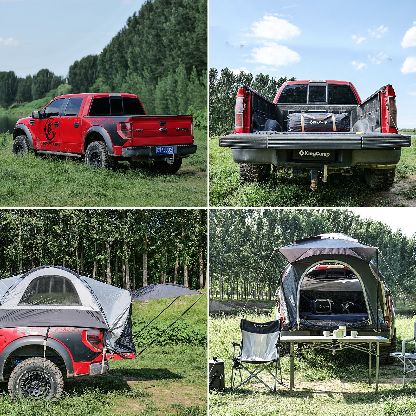 Tente de camionnette KINGCAMP pour 2 personnes, tente intérieure pour camionnette, camping