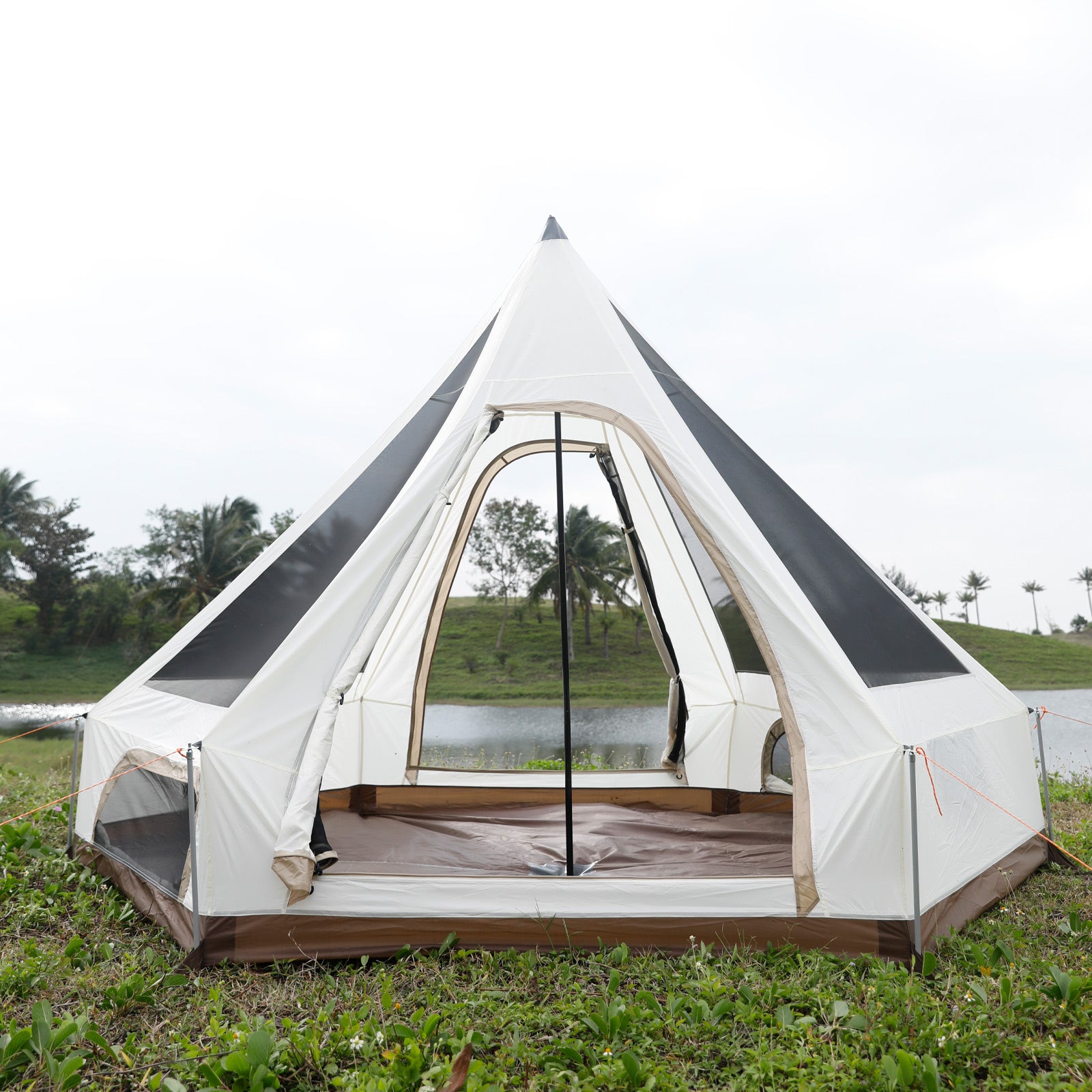 Tente Tipi Kingcamp Genghis 320 Tente de camping 2 personnes Pyramide Tipi Légère