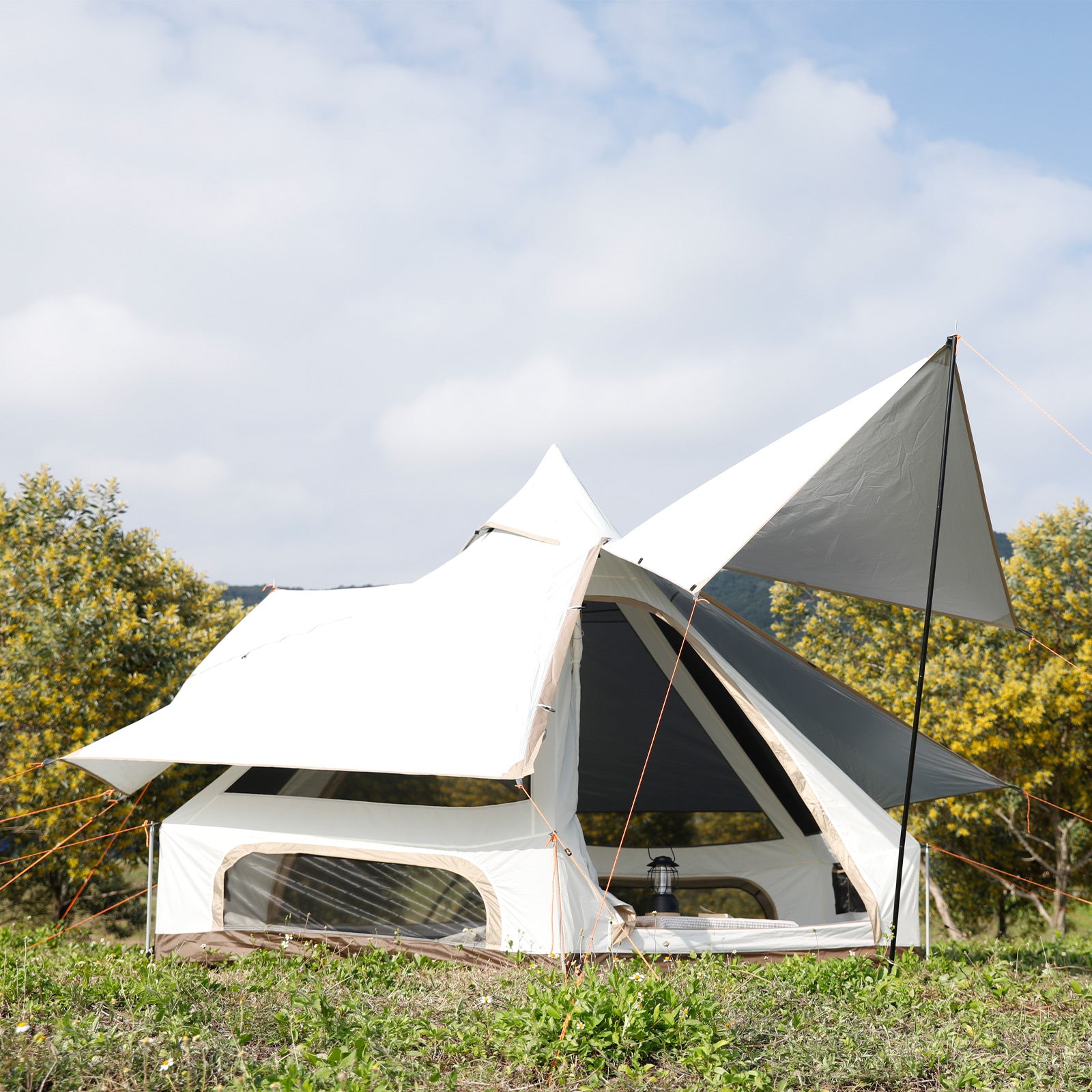 Tente Tipi Kingcamp Genghis 320 Tente de camping 2 personnes Pyramide Tipi Légère