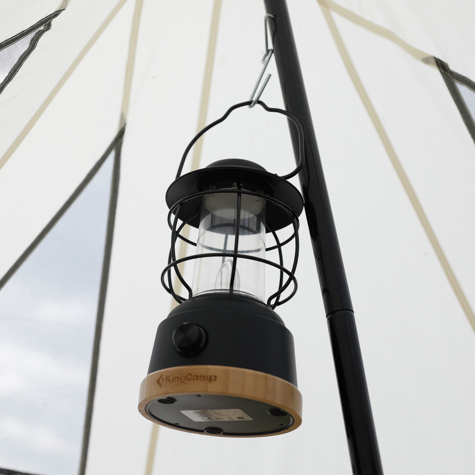 Tente tipi KINGCAMP Dschingis 320 – Tente de camping pour 2 personnes, forme pyramidale, légère
