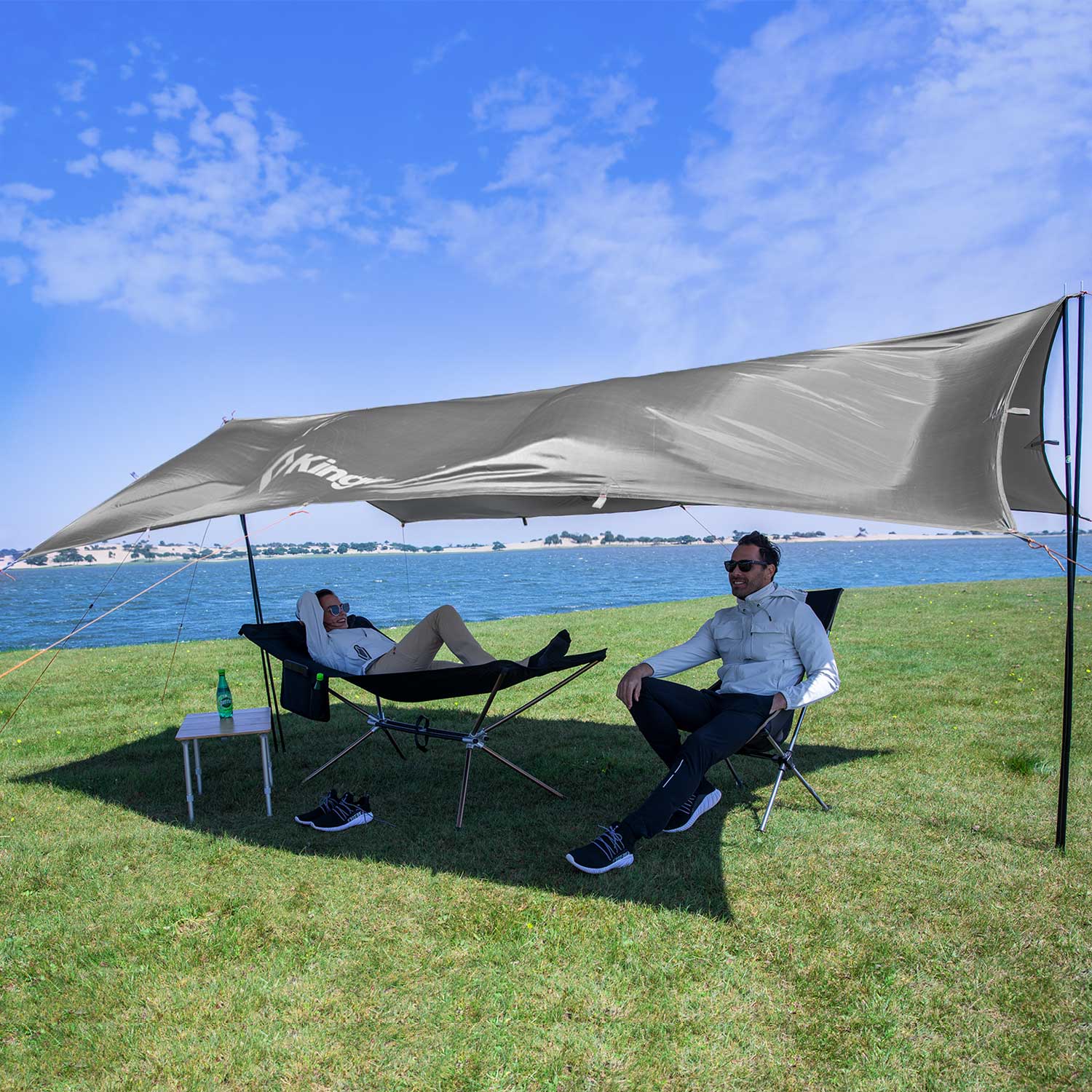 KINGCAMP Camping Tarp Bowman Sun Shade Bus Tent Wind Protection Tarpaulin Roof UV 50+