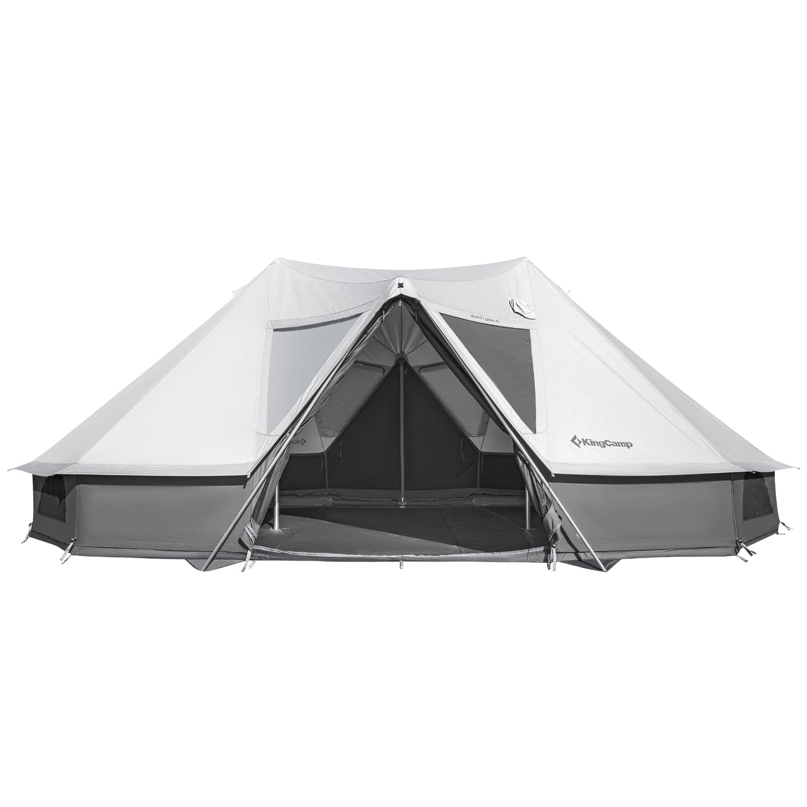 campingzelt baumwolle KINGCAMP Gruppen Zelt Khan Palace 8 Personen Glamping Campingzelt Baum