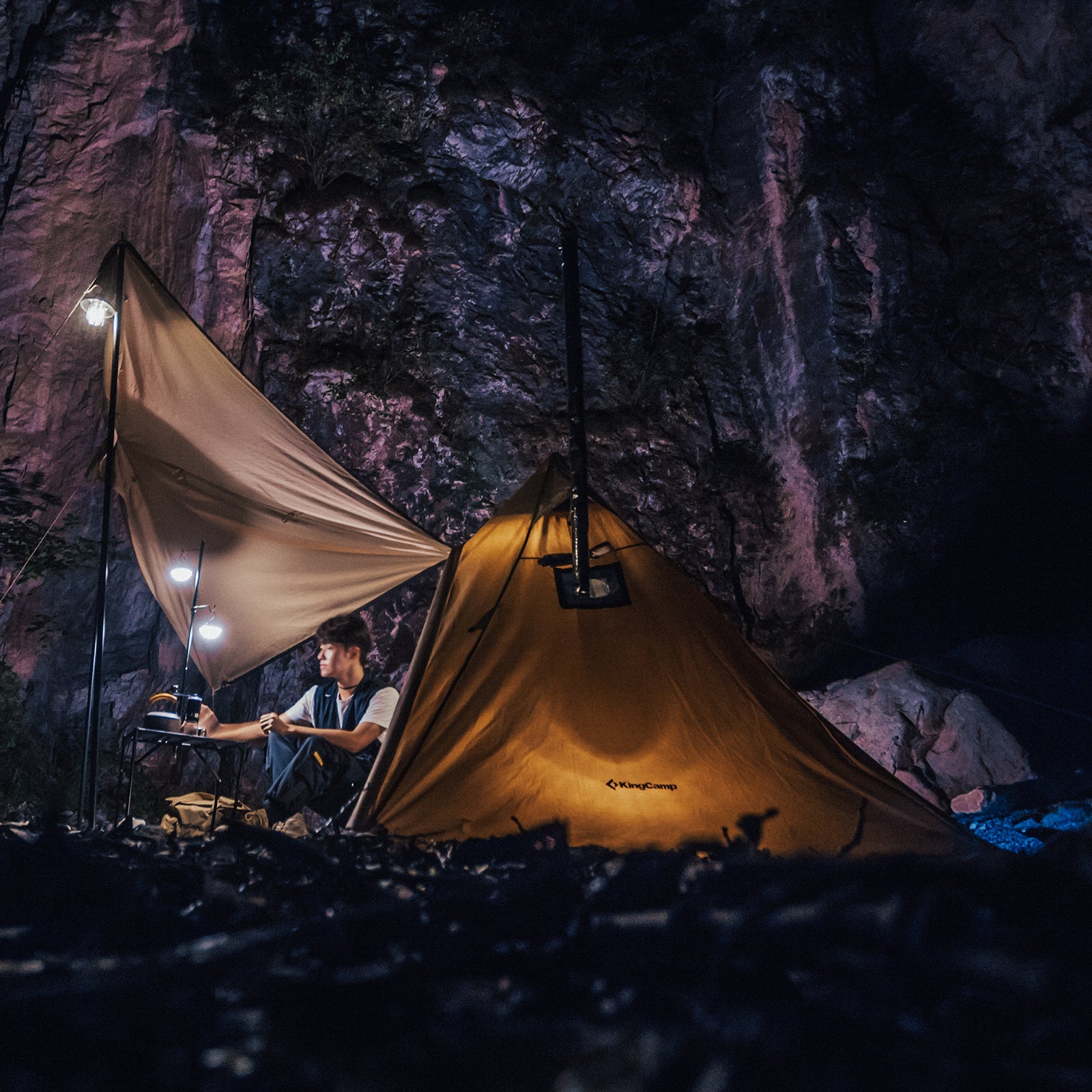 KINGCAMP Tipi Torino Tente de randonnée pour 2 personnes Tippi Camping Coton