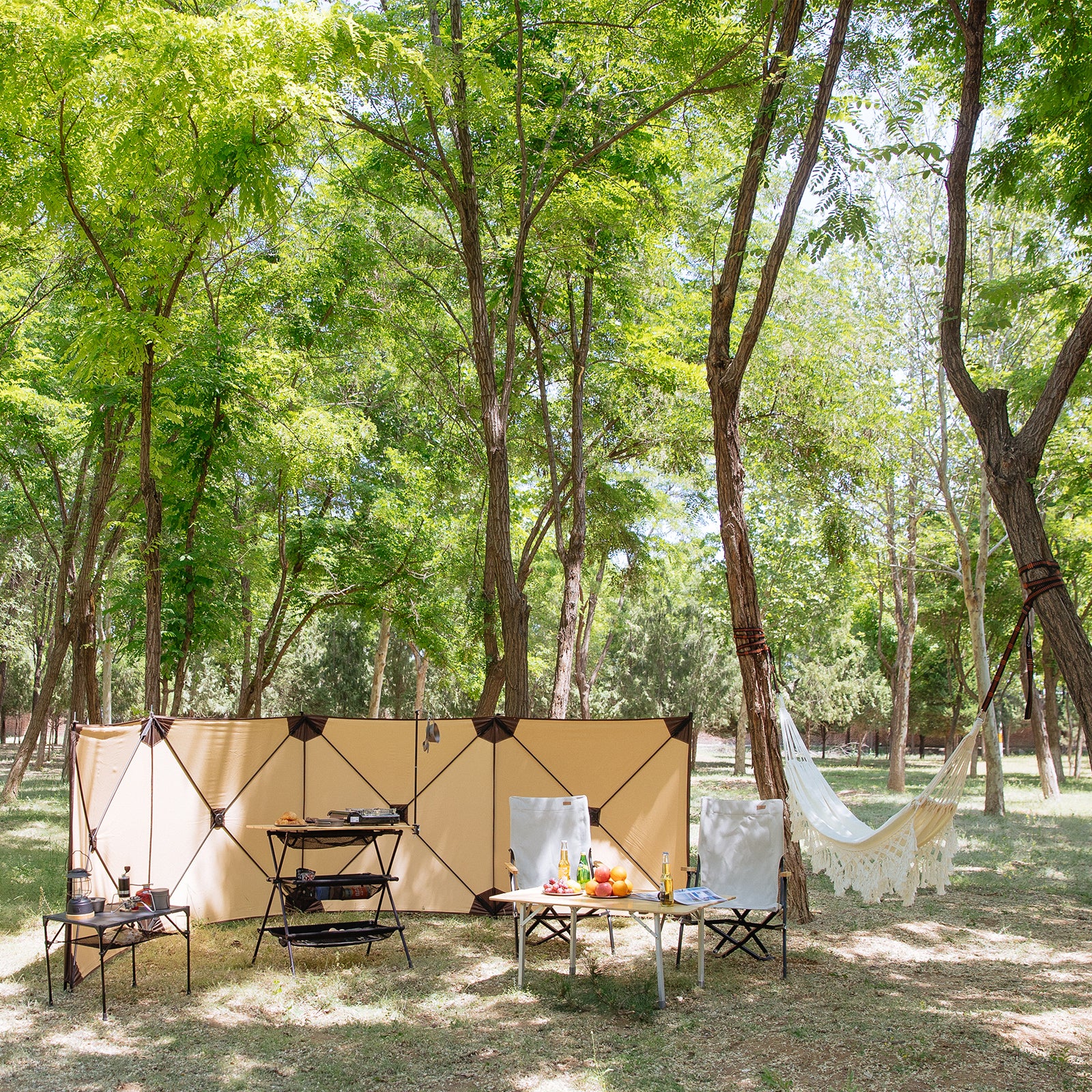 Tente de plage KINGCAMP Camden Quick Up XL, coupe-vent de camping, écran de confidentialité 500 x 125 cm