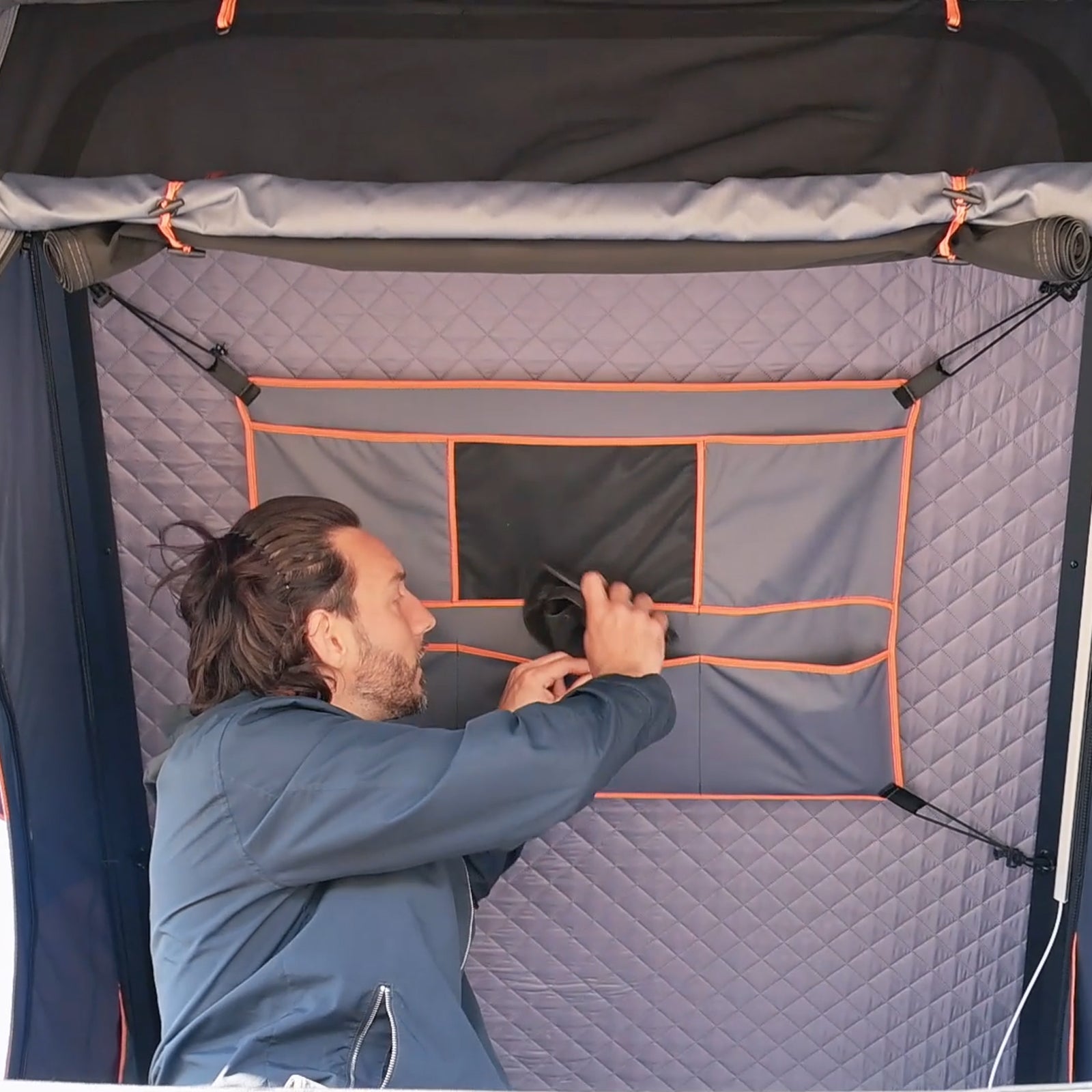 Tente de toit de voiture KINGCAMP Northway Tente de toit rigide pour 2 personnes Boîte automatique