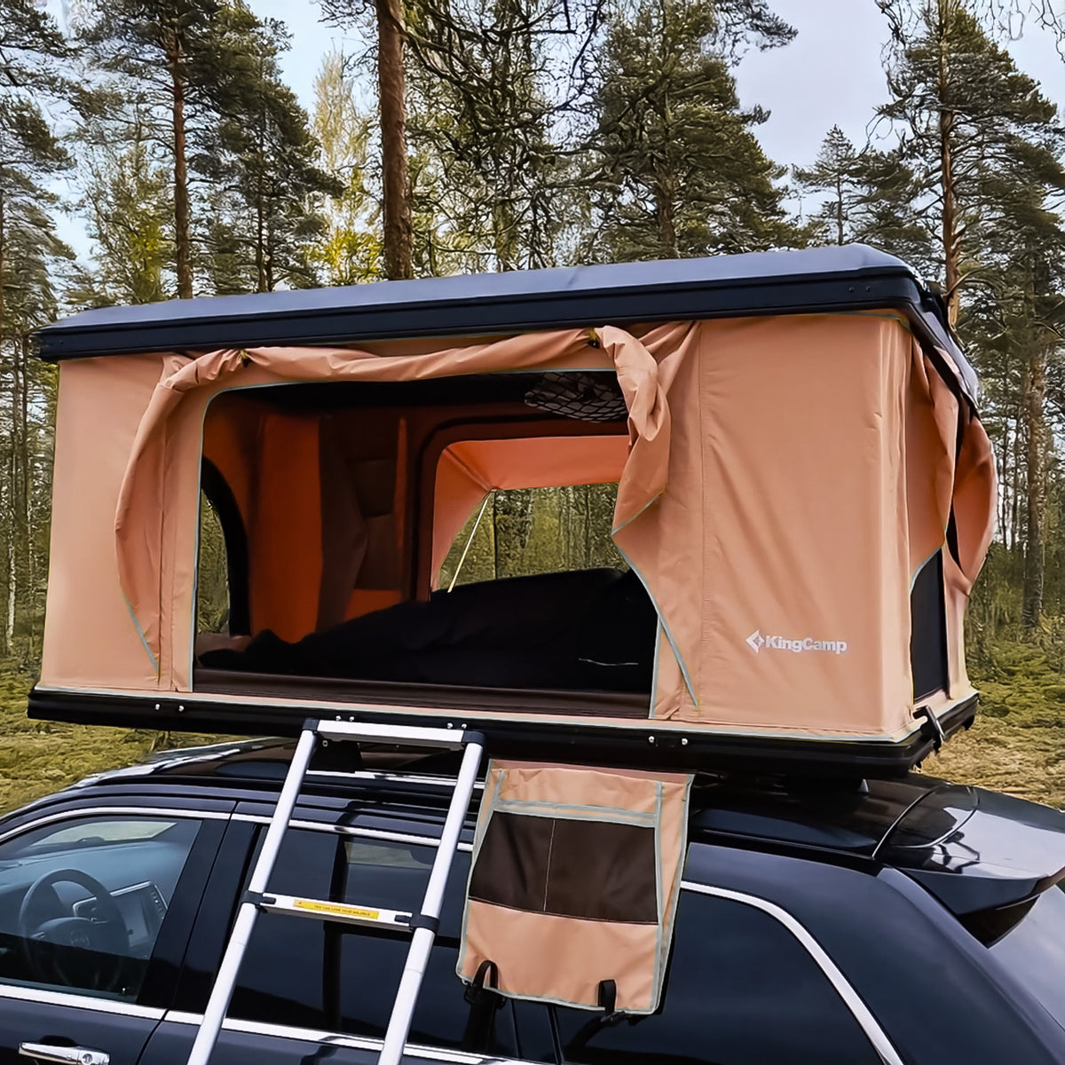 KINGCAMP autodaktent Boundless 2-persoons hardschalige daktent met automatische opening