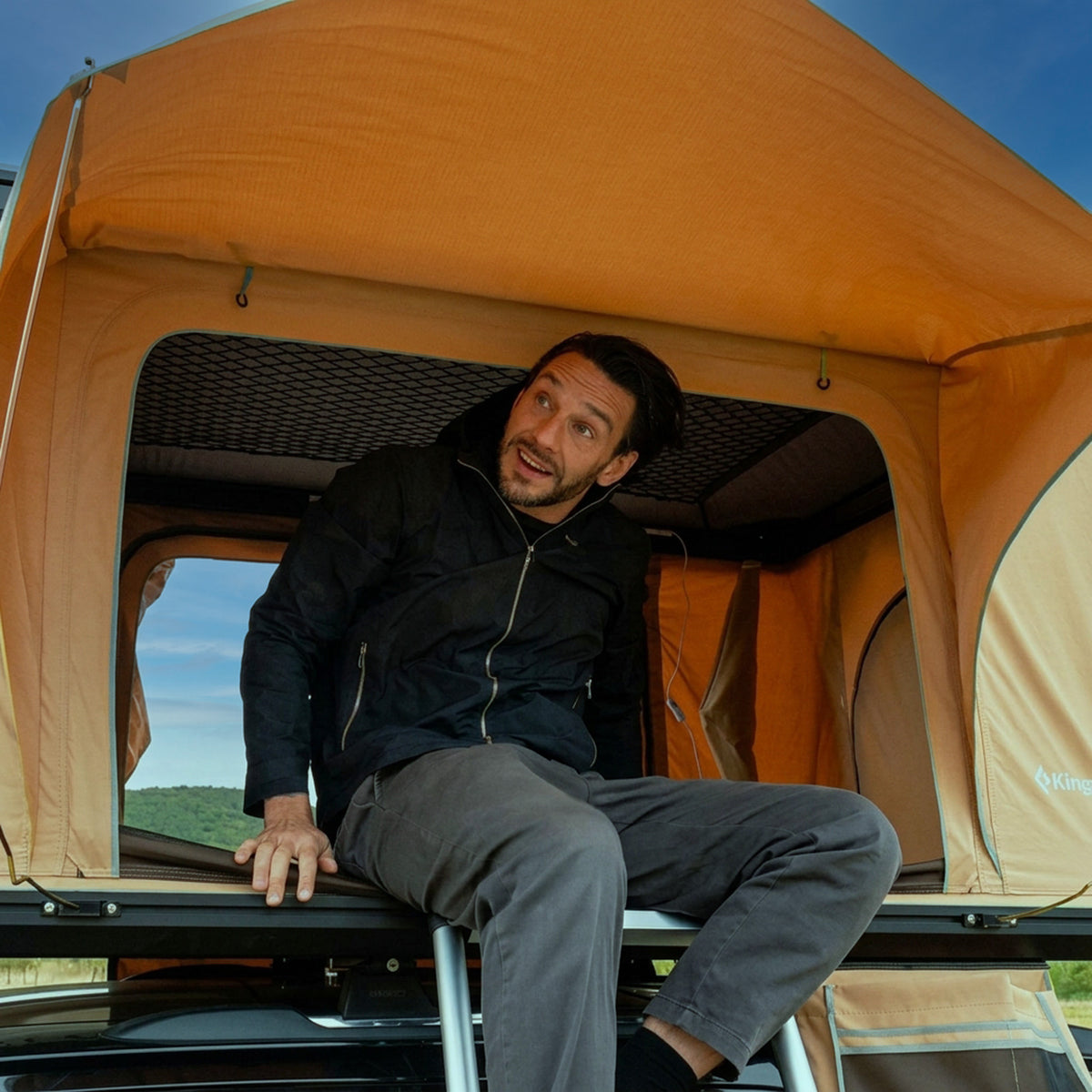 KINGCAMP autodaktent Boundless 2-persoons hardschalige daktent met automatische opening