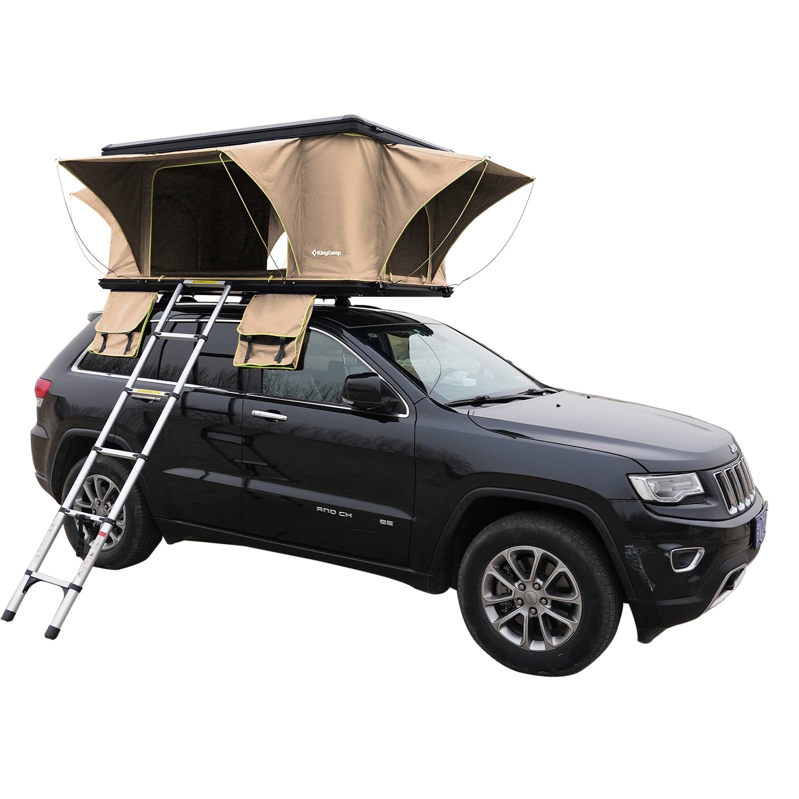 KINGCAMP Auto Dachzelt Boundless 2 Personen Hartschale Dach Zelt Automatik Box