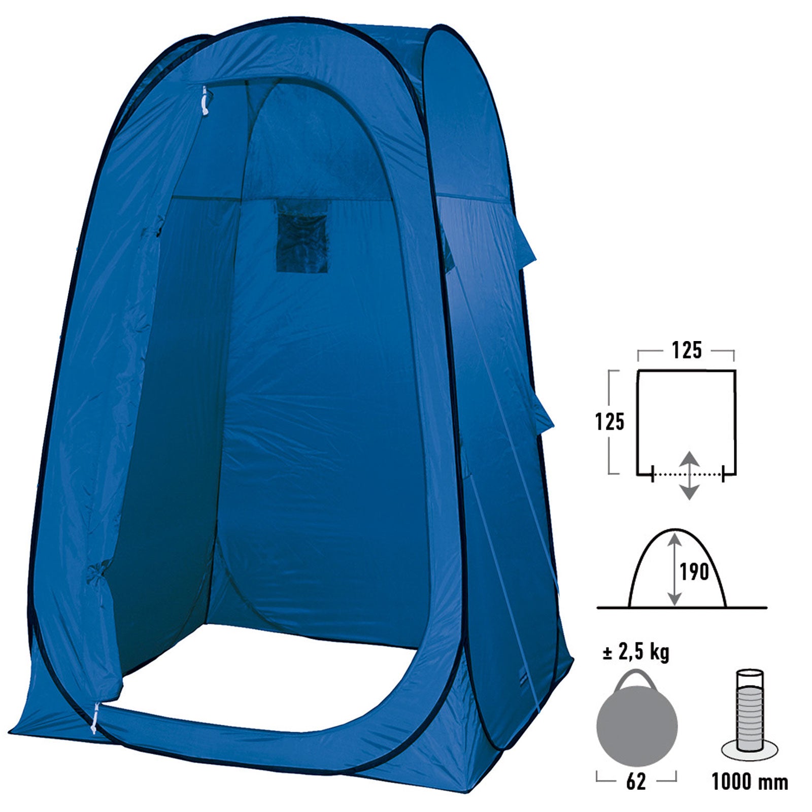 HIGH PEAK Duschzelt Rimini PopUp Umkleidezelt Angelzelt Camping WC Zelt Toilette