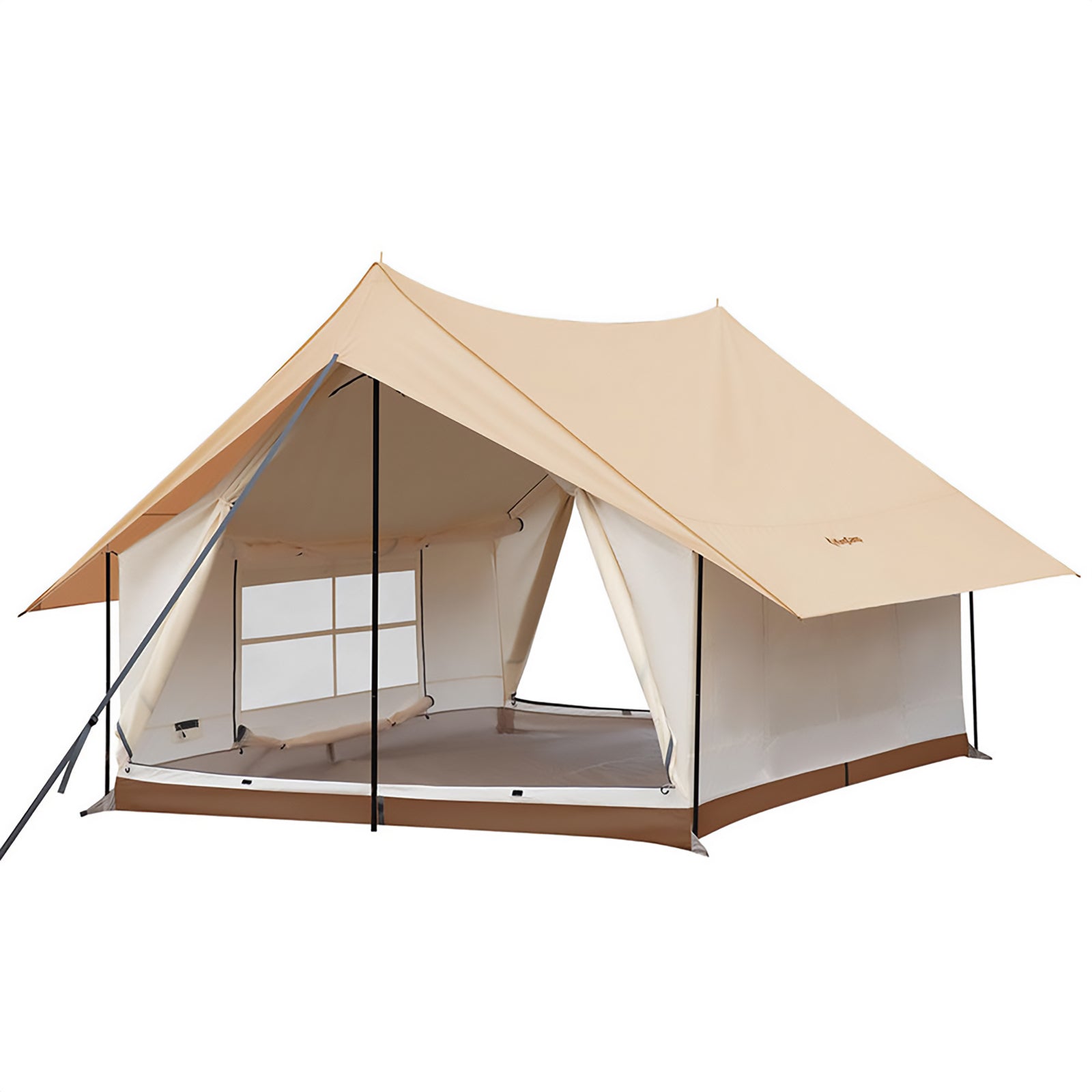 Tente de camping familiale KINGCAMP Pinehouse II pour 3 à 4 personnes, en coton
