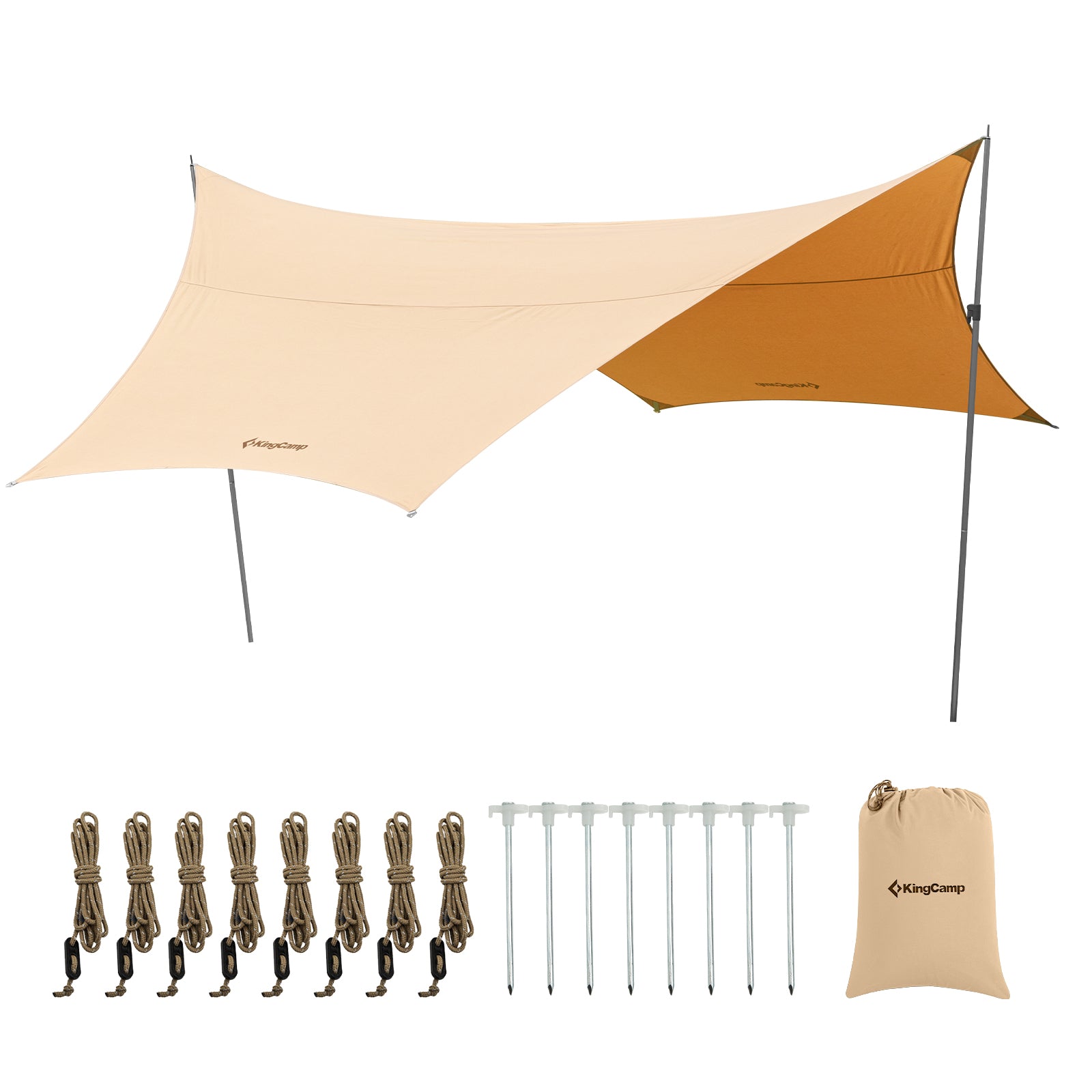 Bâche pare-soleil KINGCAMP Tagounit Camping Protection contre le vent de tente Bâche en coton