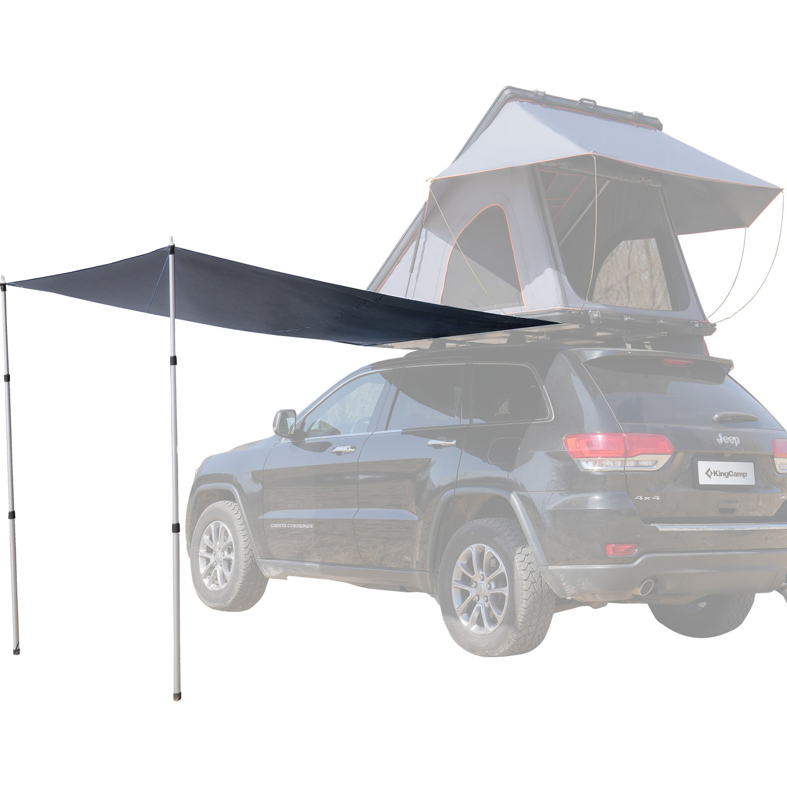 dachzelt bei wind KINGCAMP Rooftop Tarp Für Dachzelt Sonnensegel Camping Zelt Wind Schut