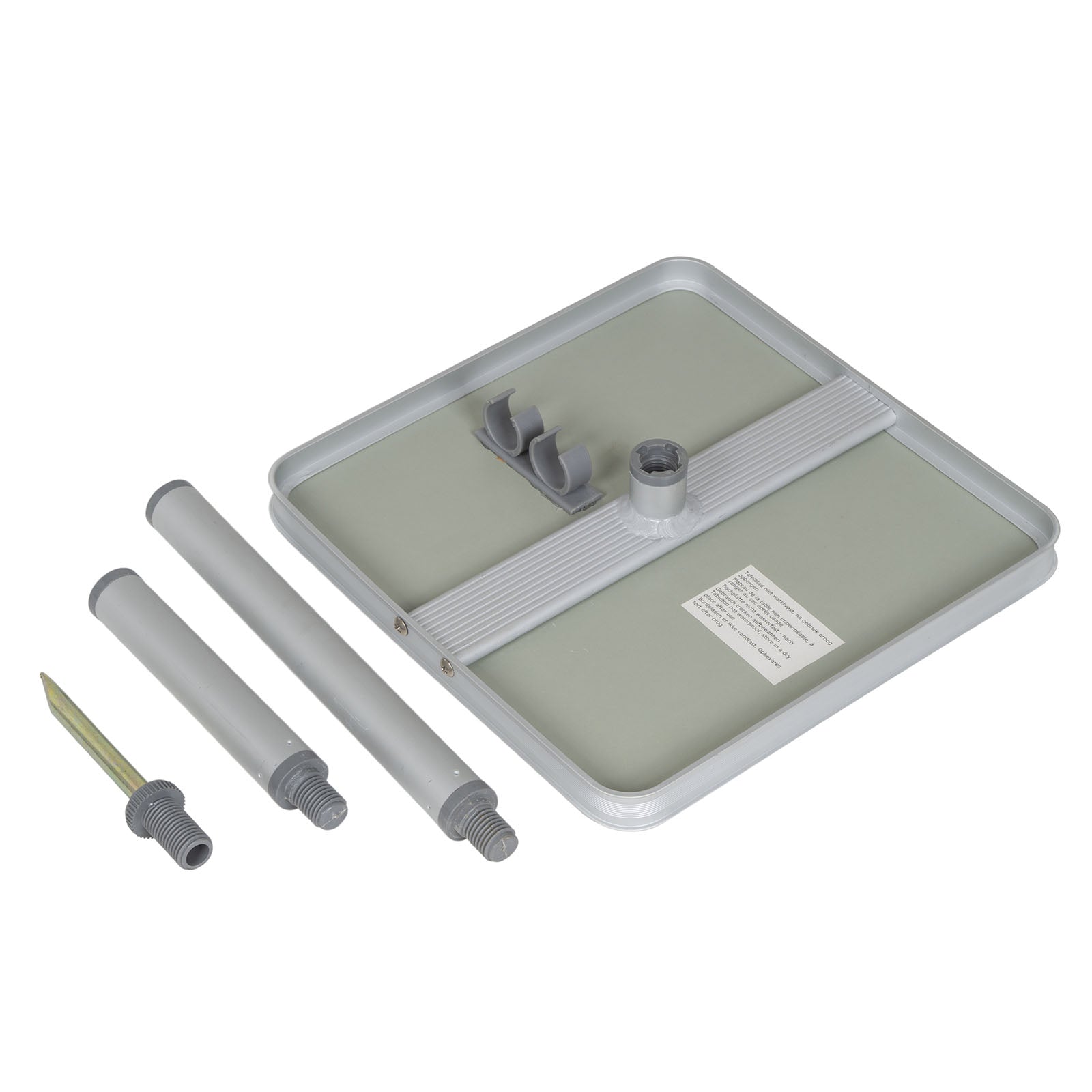 BO-CAMP Mini-kampeertafel van aluminium – Bijzettafel, vis-tafel, bivvy-kruk – 3 hoogtes