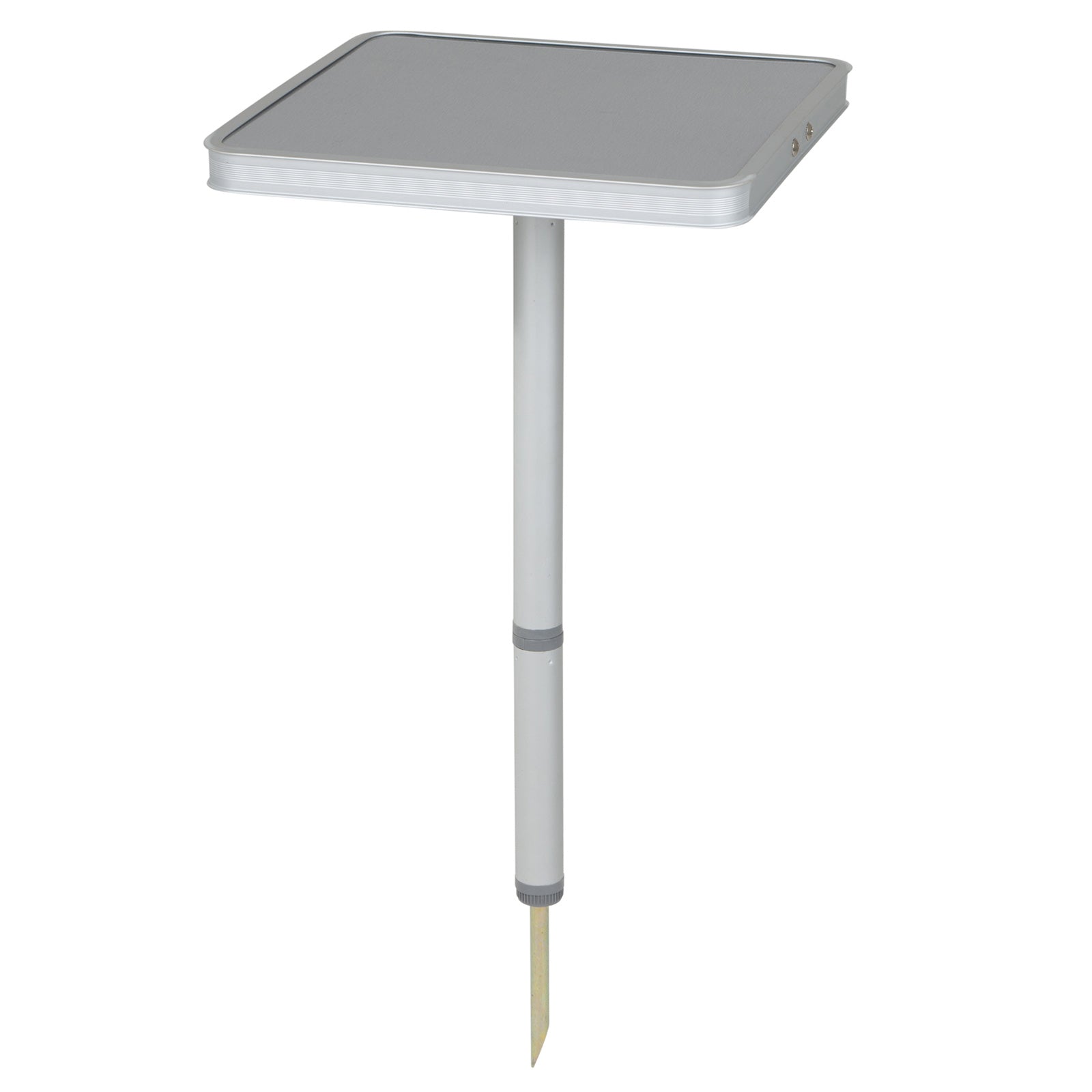 BO-CAMP Mini-kampeertafel van aluminium – Bijzettafel, vis-tafel, bivvy-kruk – 3 hoogtes