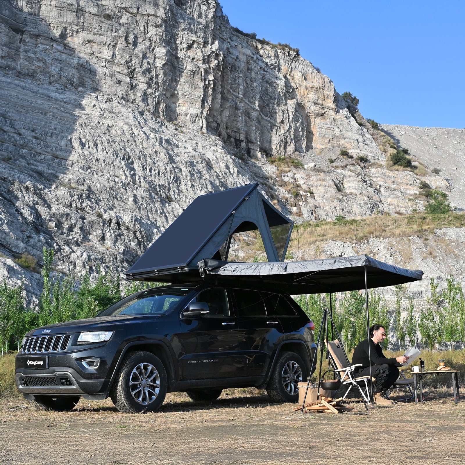 KINGCAMP Gepäckträger Markise Rooftop Awning 270 Outdoor Tarp Bus Dach