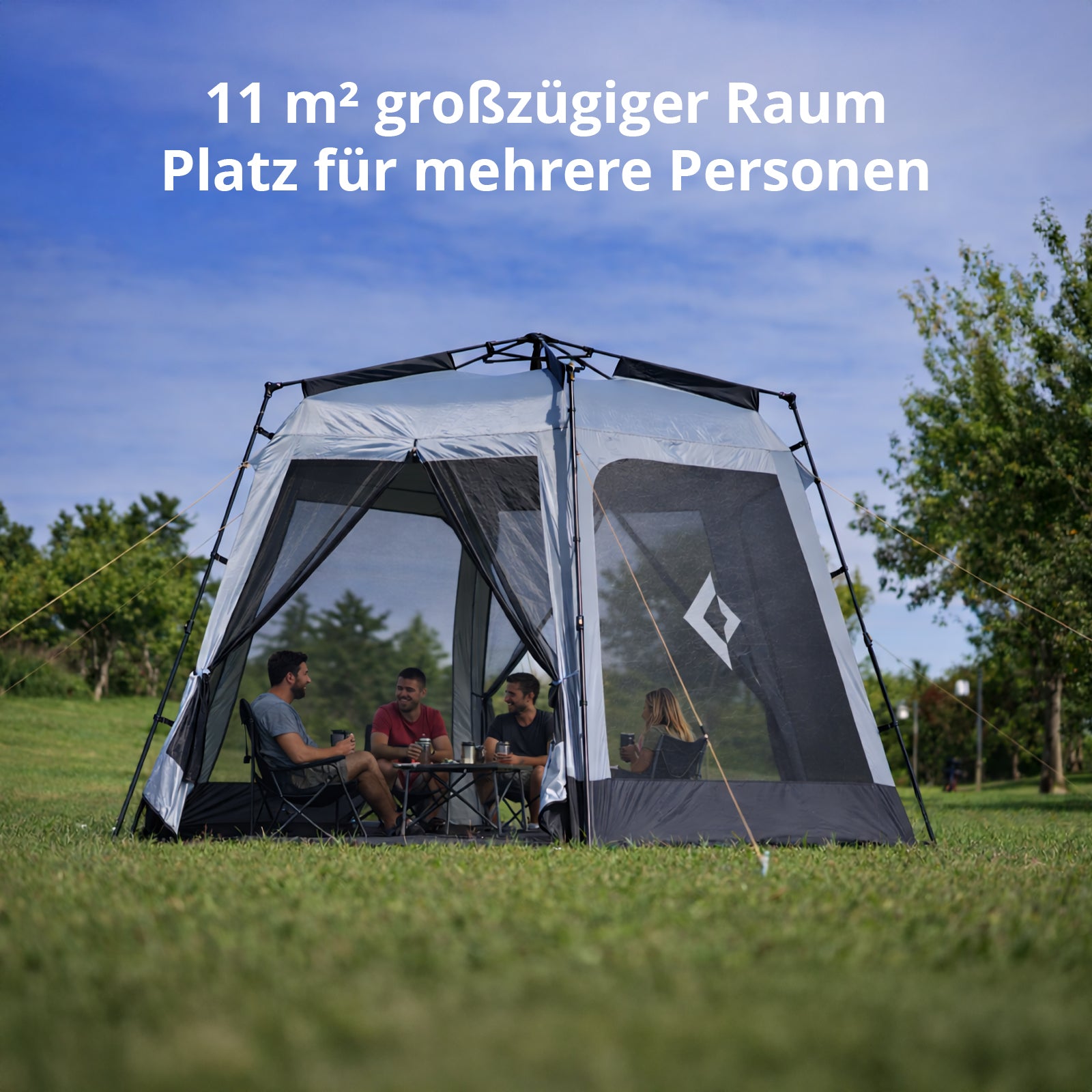 KINGCAMP Automatik Pavillon Cairo Q Camping Quick Up Festival Garten Zelt UPF50+