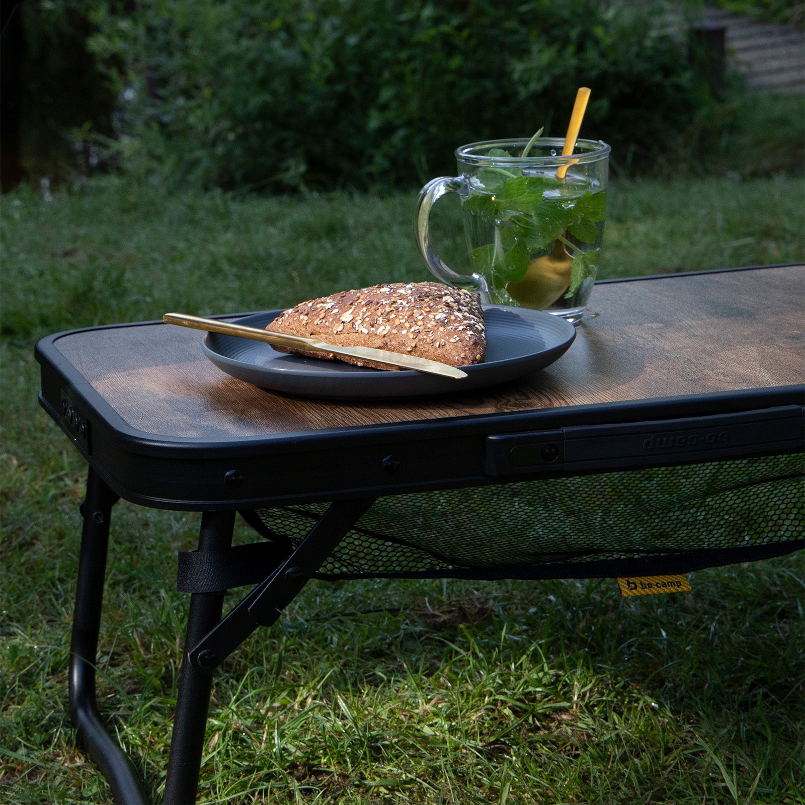 BO-CAMP Mini Camping Table Culver Folding Table Side Table Compact Lightweight Wood