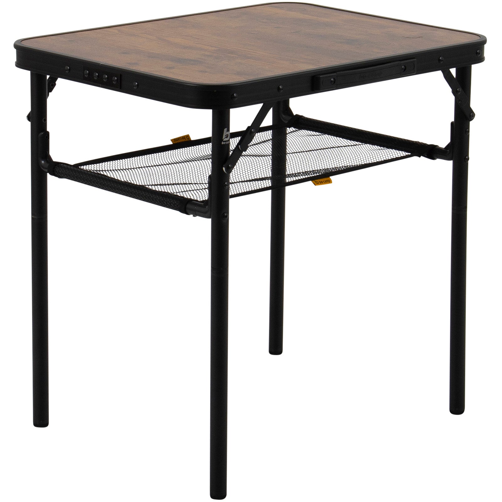 BO-CAMP Kampeertafel Woodbine Klaptafel Bijzettafel Verstelbaar Lichtgewicht Hout