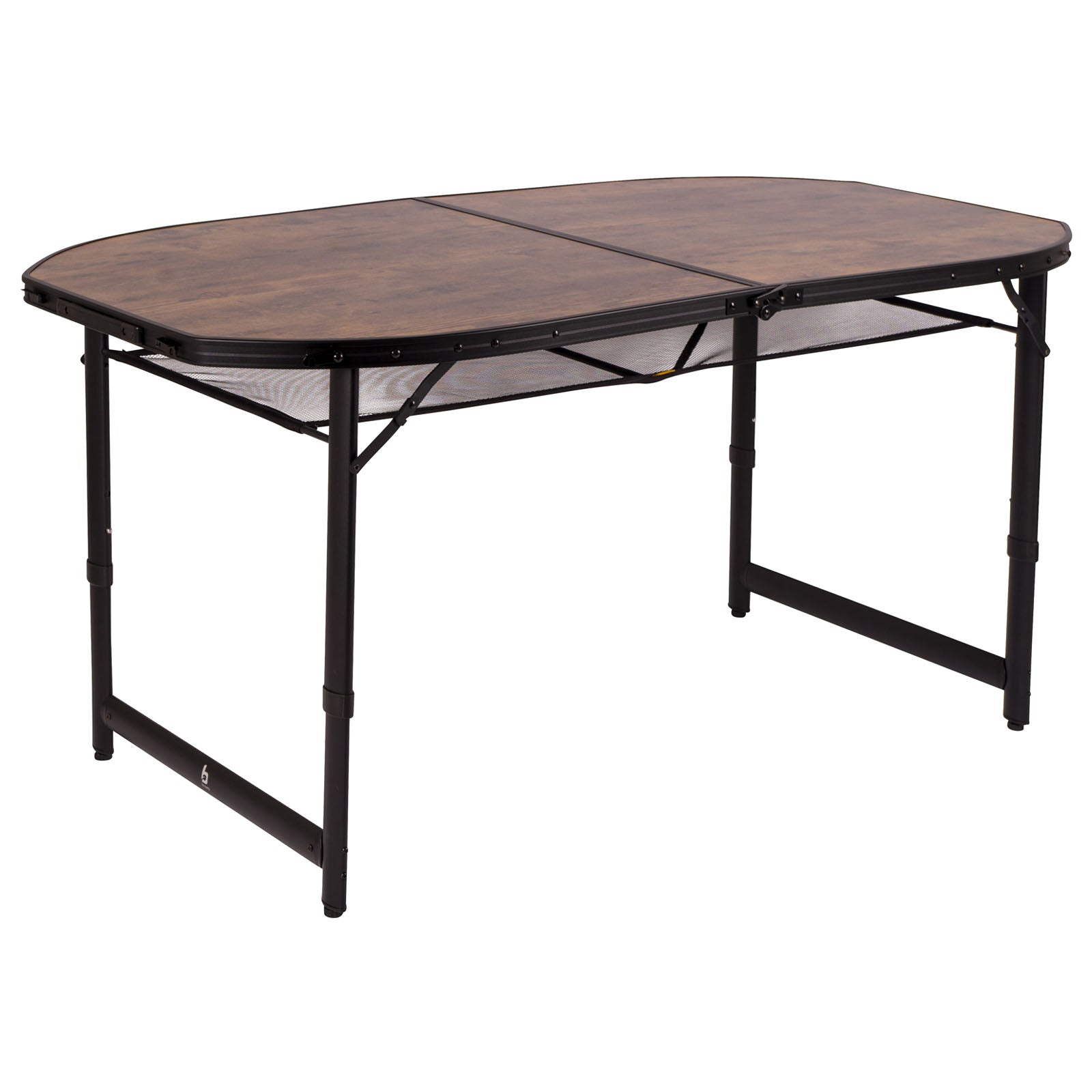 BO-CAMP Camping Suitcase Table Woodbine Folding Table Folding Table Foldable Aluminum 3 Heights