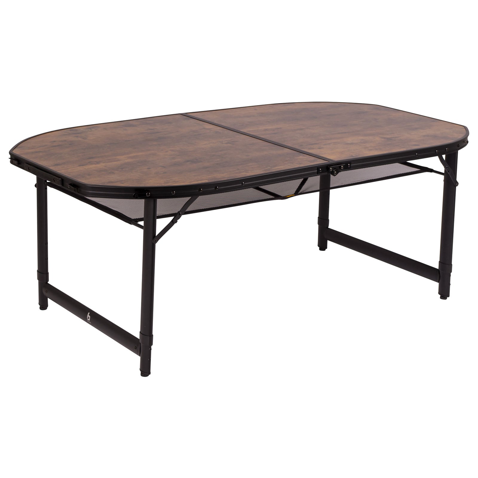 BO-CAMP Camping Suitcase Table Woodbine Folding Table Folding Table Foldable Aluminum 3 Heights